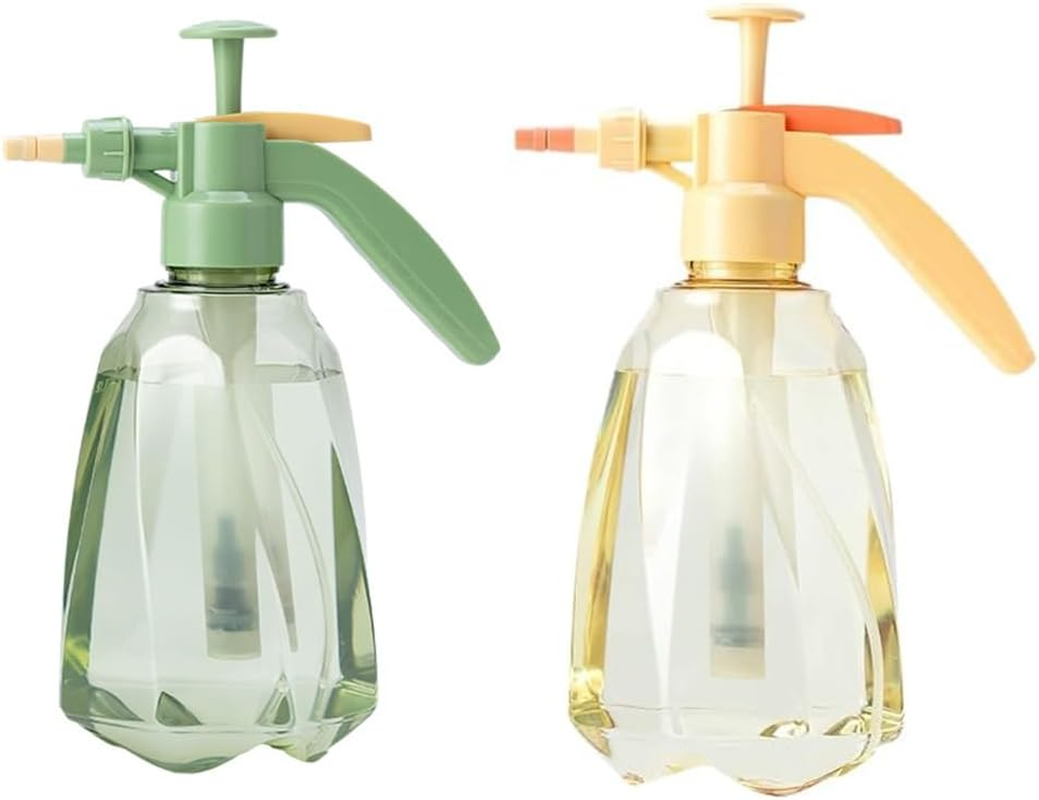 TOMVAES Garden Manual Sprayer Pump,1.5L Garden Pressure Spray Bottle, Handheld Multi-Purpose Garden Pump Sprayer with Adjustable Nozzle Spraying Plants,2 Packs