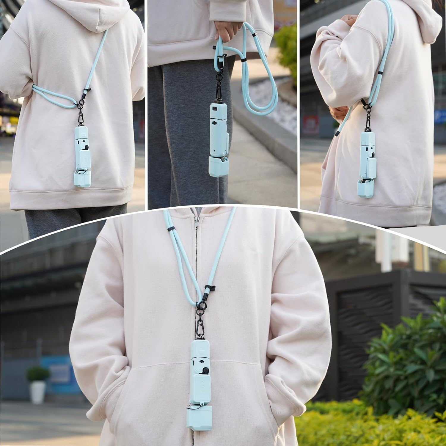 Flymile Pocket 3 Silicone Cover & Neck Lanyard, Protective Sleeve Case Lens Protector Scratch-Resistant Adjustable Easy Carry Crossbody Strap for DJI OSMO Pocket 3 Creator Combo Accessories(Yellow) image number 2