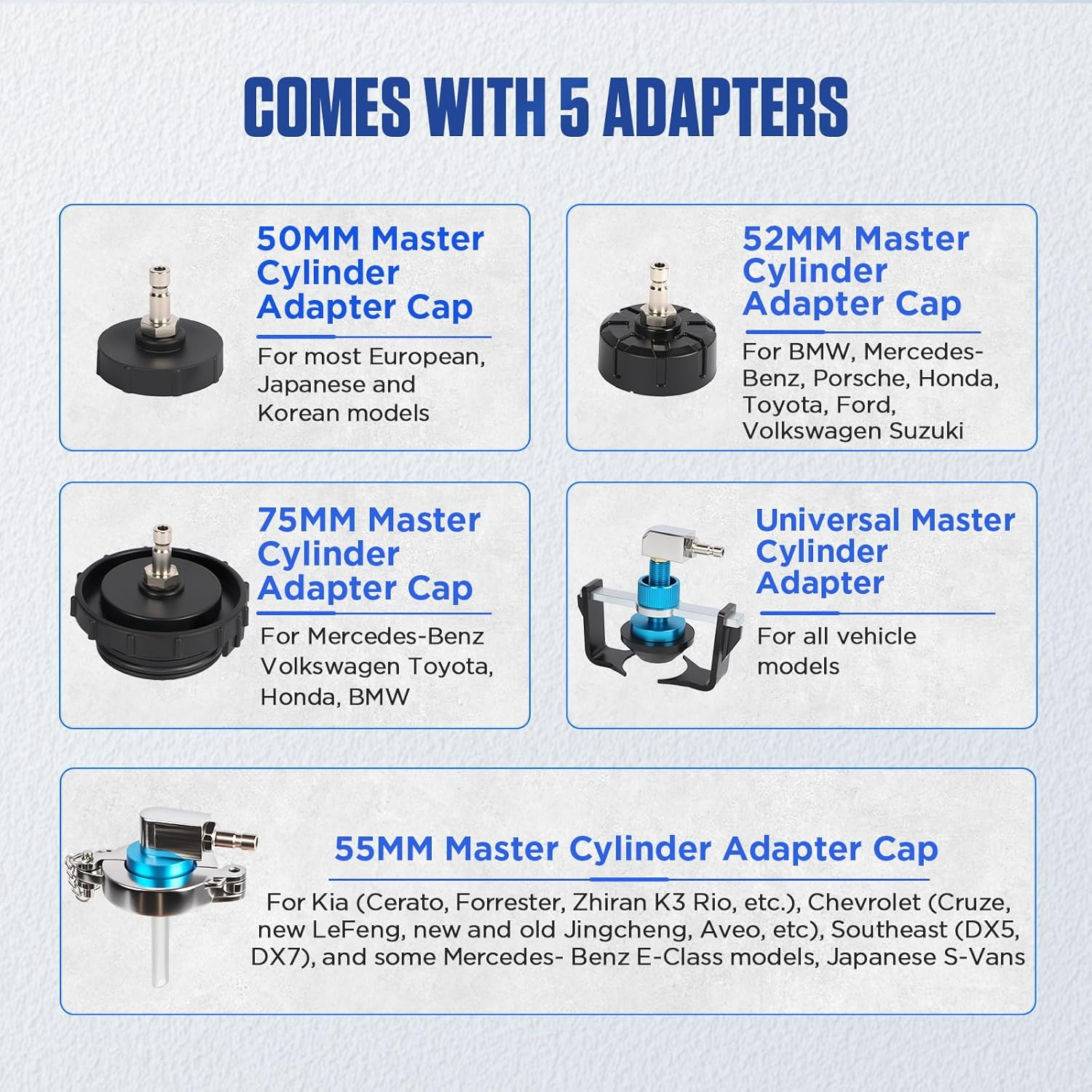 MRCARTOOL 3Lauto Brake Bleeder Brake Bleeder Fluid Pump Brake Fluid Changer with 1L Brake Bleed Bottle and 4 Master Cylinder Adapters E20 Adapter (3L) image number 2