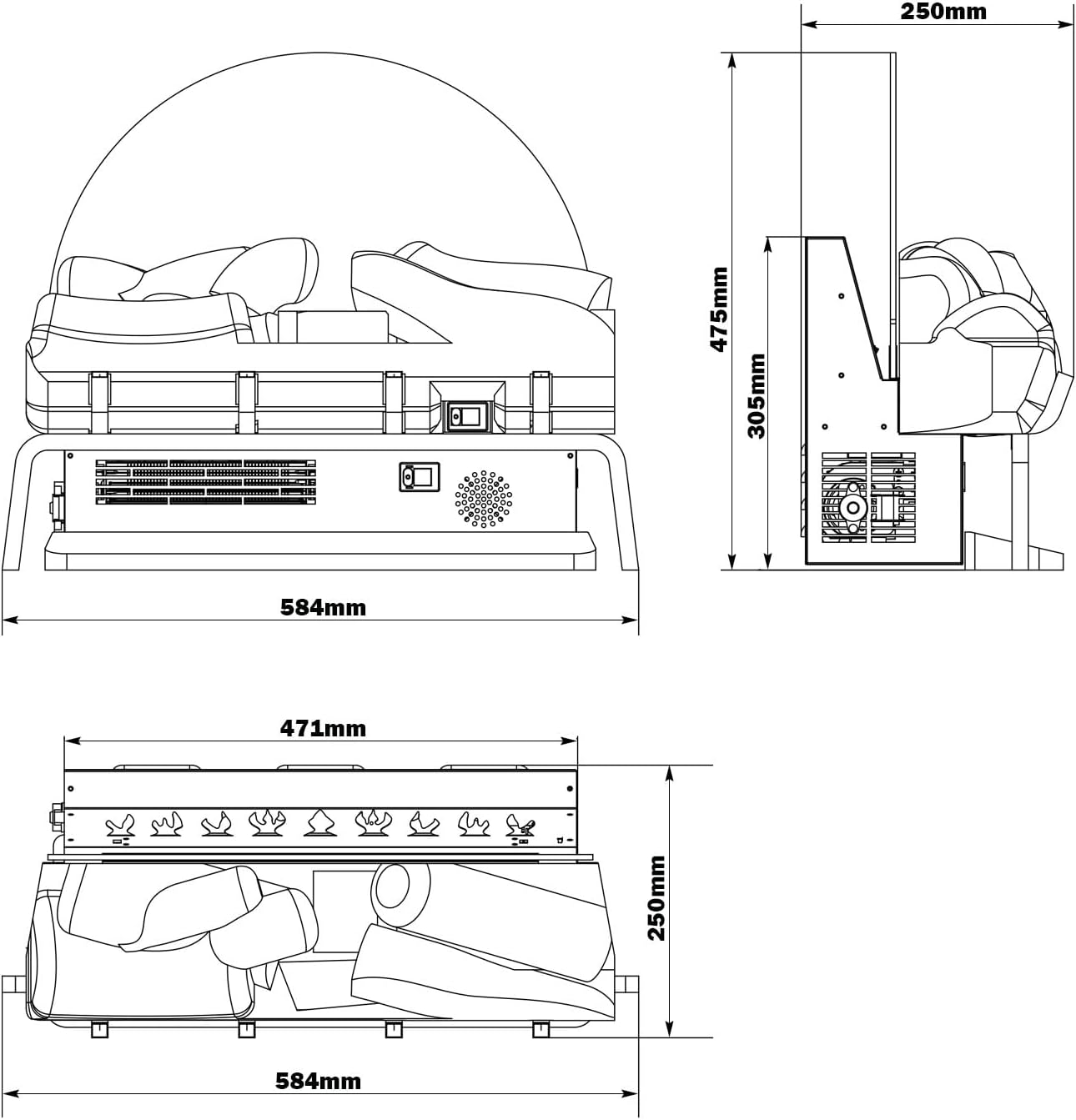 Modaliving Luna 1500W Electric Fireplace Log Set Freestanding Heater with Remote Control Flame Colour Options Ember Bed Crackling Sound Timer image number 1
