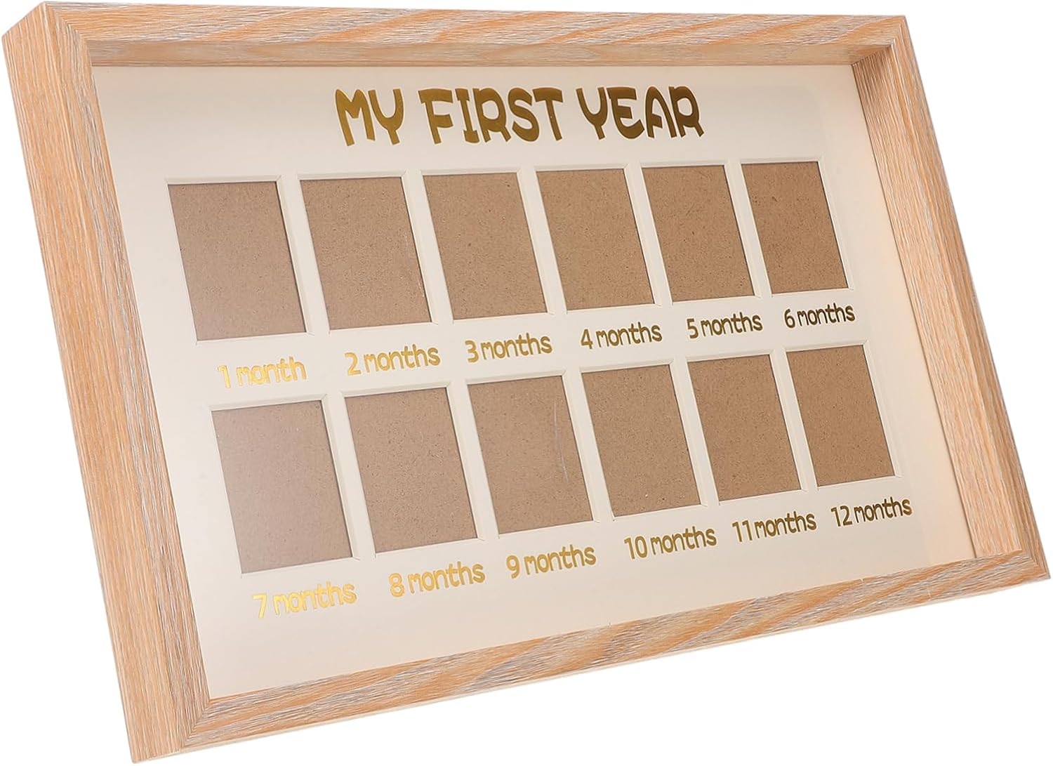 Yardwe 4Pcs Picture Frame Birthday First Year Photo Holder Keepsake Frame for Newborn Growth Commemorative Gift Safe Design image number 5