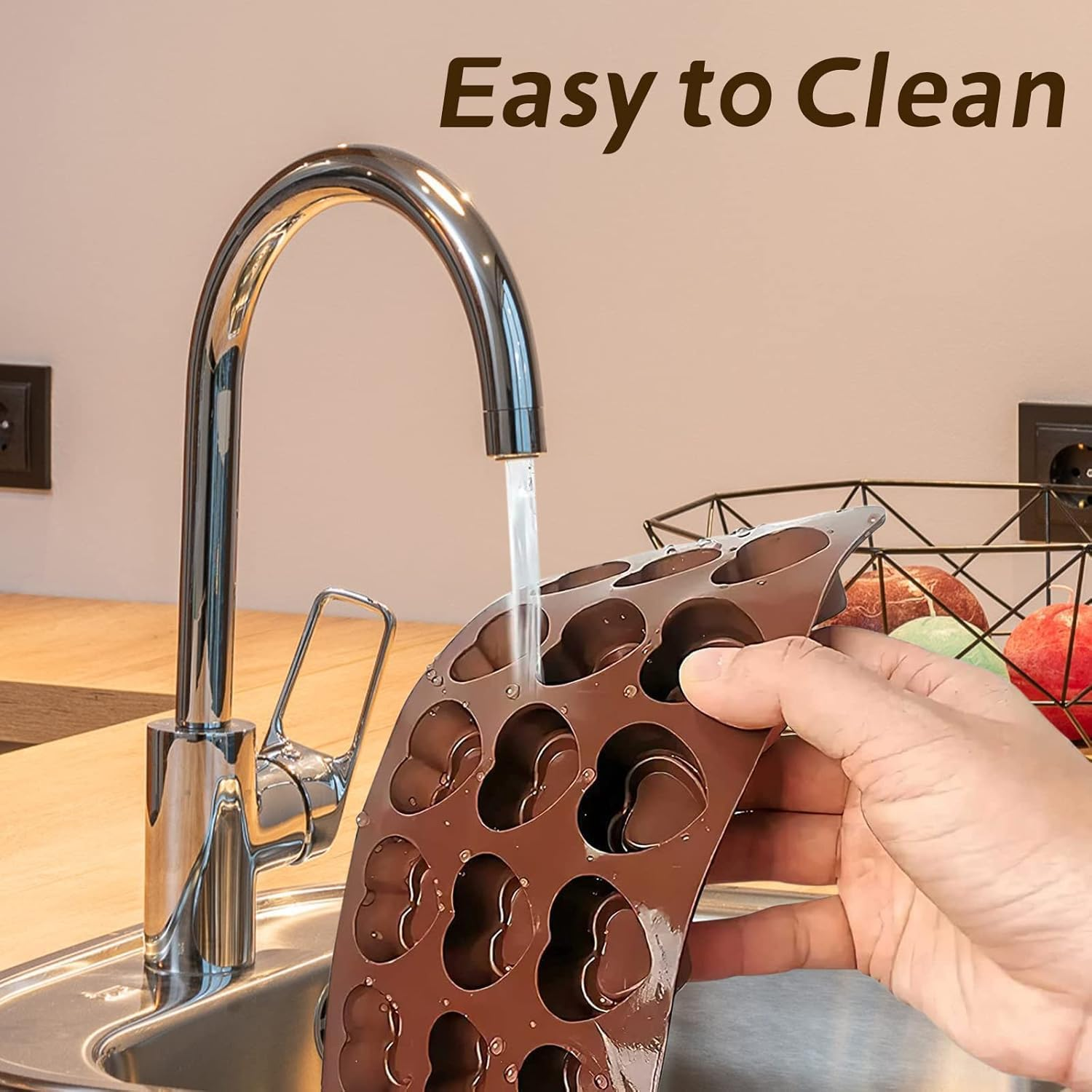 Chocolate Moulds, Silicone Molds, Candy Molds, Silicone Chocolate Molds Trays, Food Grade Silicone Molds, Non-Stick, Suitable for Christmas, Festivals, Parties, Birthdays, Banquets(6Pcs) image number 5