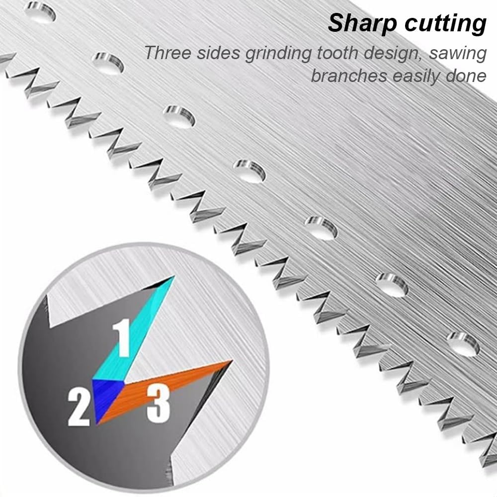 Pole Saws for Tree Trimming, Stainless Steel Extendable 16.4 Ft Manual Pole Pruner, Sharp Steel Blade High Branches Saw, Altitude Pruning Saw for Forestry Yard Garden Patio Palms Shrubs image number 3