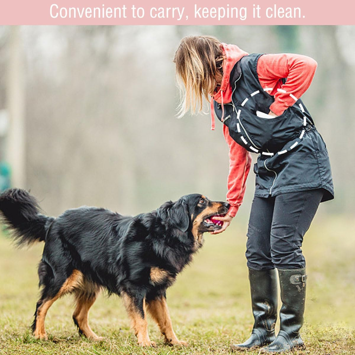 Astfys Dog Treat Training Pouch Accessory Keep Dog Food Fresh and Training Convenient Silicone Dog Food Storage Bag, Oil and Water Resistant, Ensuring Dry Training Bags (M, White) image number 5