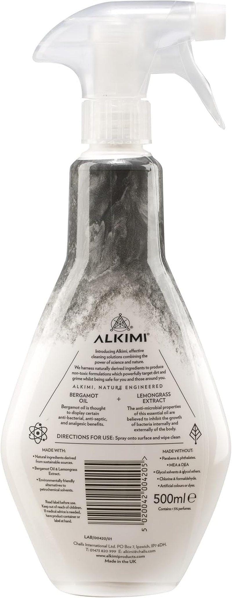 ALKIMI Shiny Surface Cleaner Spray, 500Ml, 3 Pack &ndash; Nature Engineered, All-Purpose Cleaner with Anti-Bacterial, Anti-Fungal and Degreasing Properties, Powerful & Natural Eco Cleaning Spray image number 6
