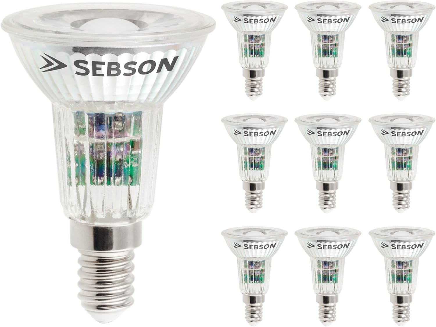 SEBSON LED Bulb E14 5 W Warm White Replaces 50 W Halogen Bulb 420 Lumen COB LED Spot 46&deg; 230 V Pack of 10 image number 4