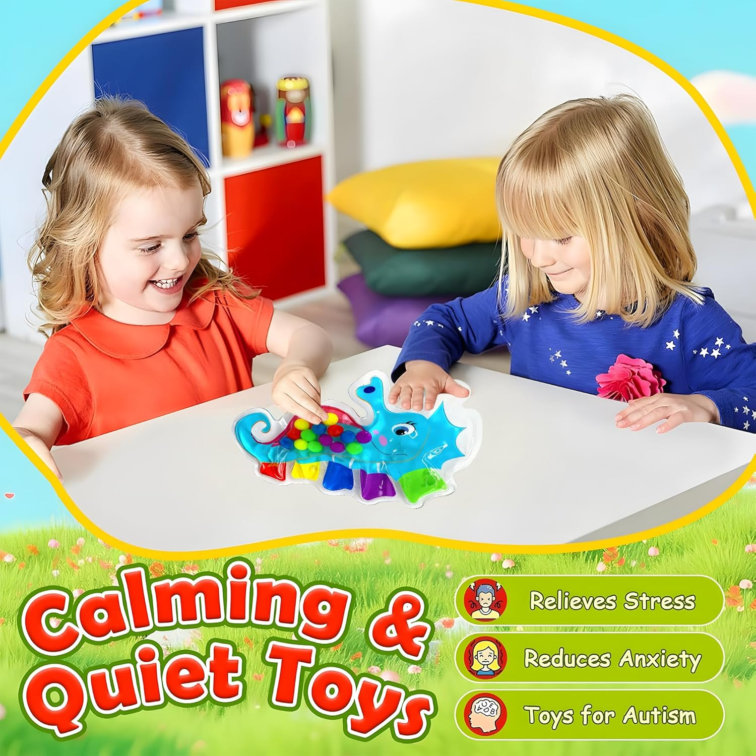 Color Sorting Sensory Toy-Fine Motor Skills Toys for Toddlers-Montessori Toys Preschool Learning Activitie-Calm down Sensory Fidget Toy for Kids 3+,Christmas Stocking Stuffer Toddler Grandkid image number 4