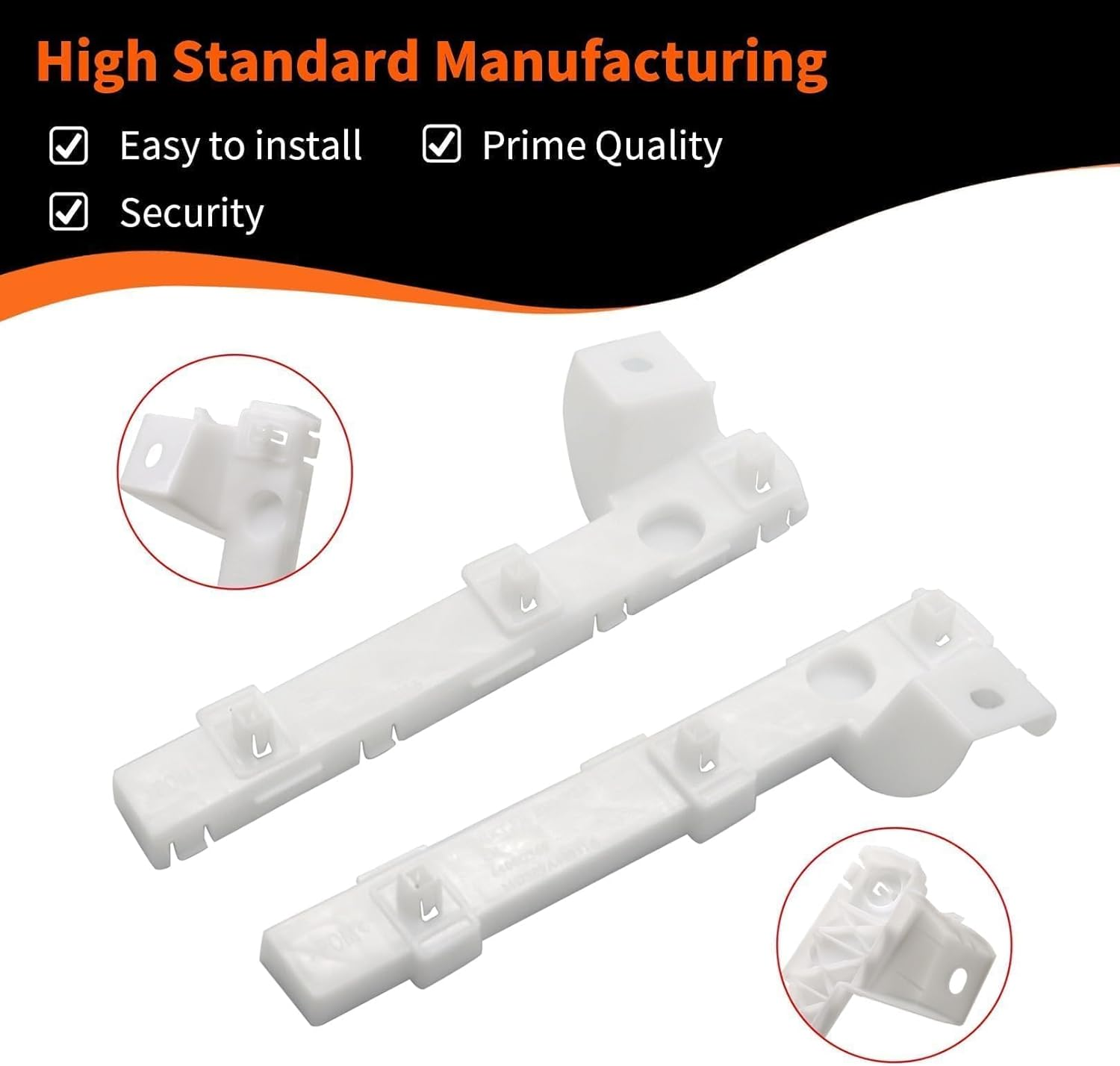 Front Bumper Right/Left Side Grille Bracket Compatible with Mitsubishi Lancer except Evo 2008-2017 6400F549 6400F550 image number 2