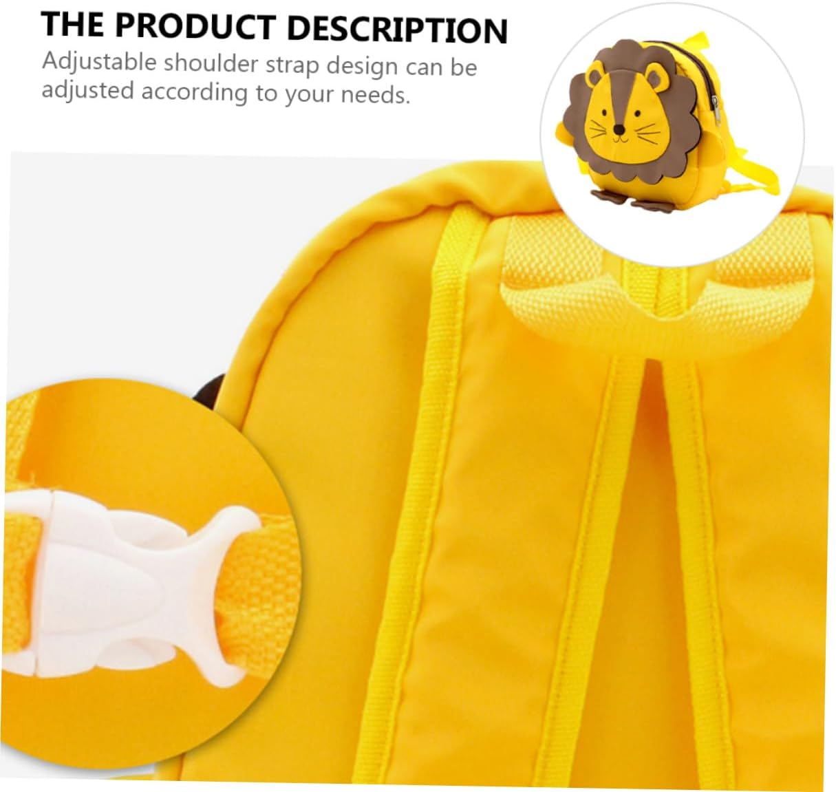 VERDANVERSE Children Cartoon Lion Backpack Kindergarten School Bag Anti-Lost Oxford Cloth Kids&rsquo; Anti-Wandering Bag for Boys and Girls Daily Use image number 1