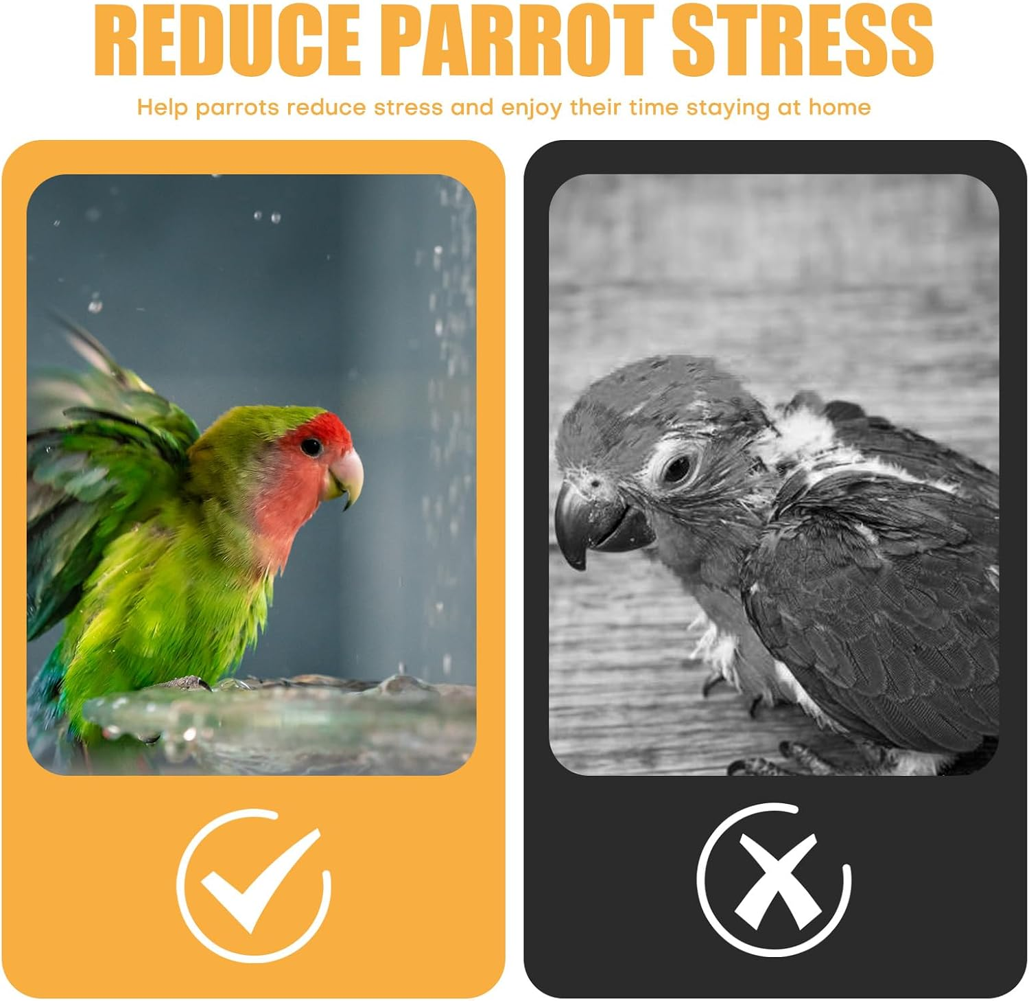 Umisu Bird Bathhouse Bathtub Automatic Bird Bath with Pump, Bird Bath Bath Bird Shower Accessories for Parakeets Birds Parrot (Green, L) image number 5