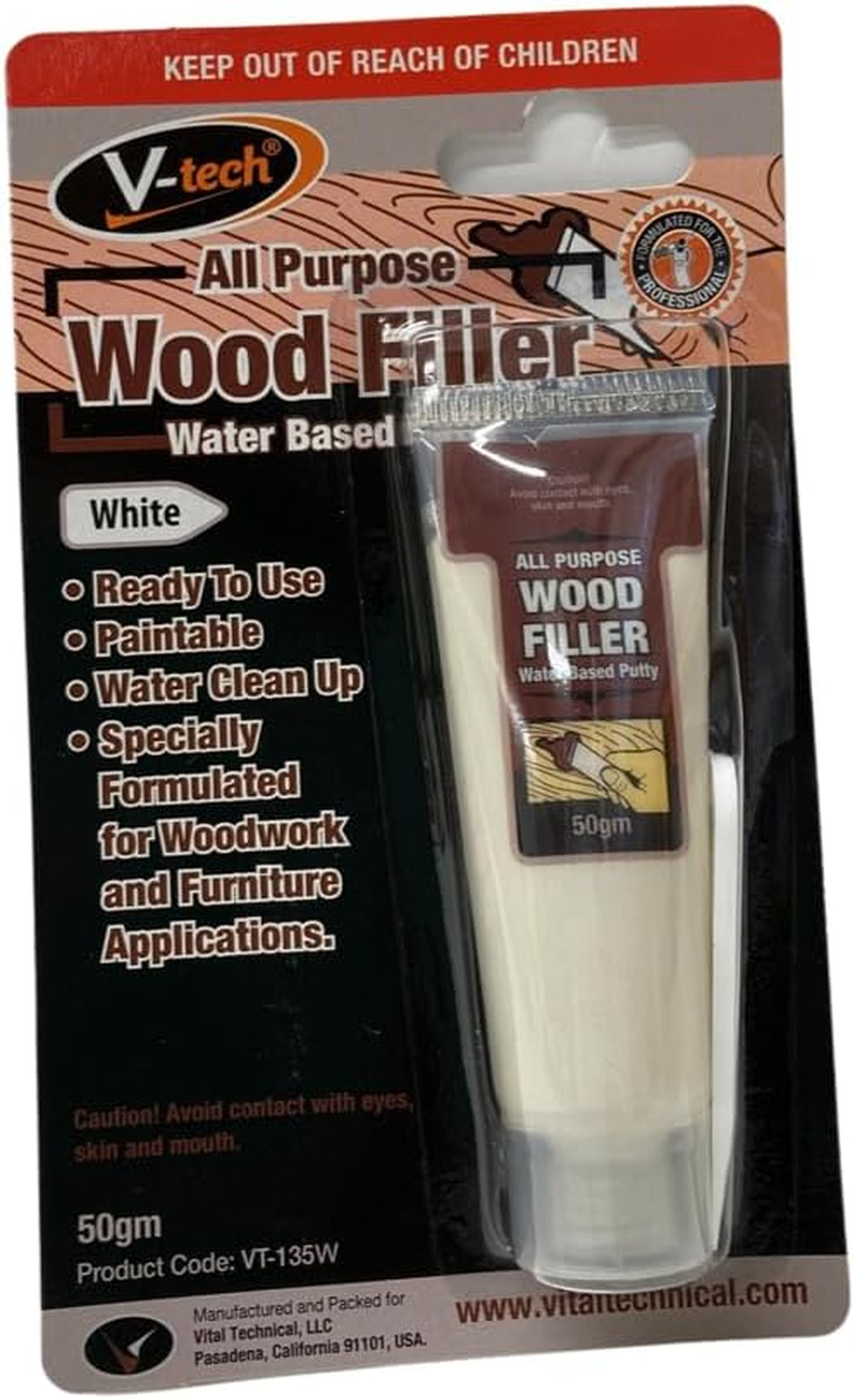 V-Tech Wood Filler, White, 50 G