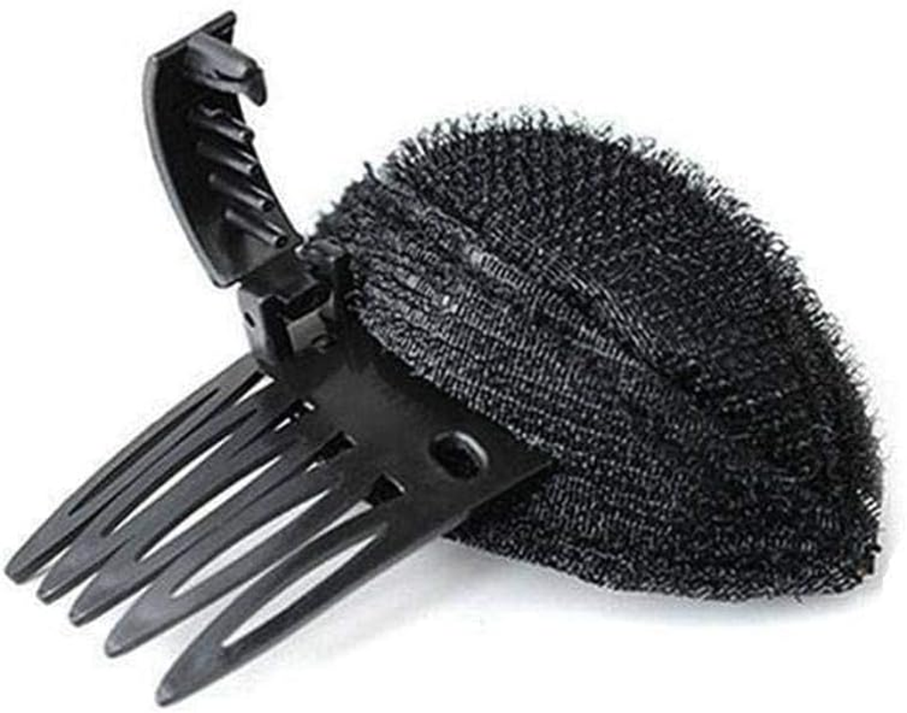 Black Puff Hair Cushion Volume Clips, Fluffy Hair Pad, Sponge Clip Bun Comb and Hair Base Set for Women and Girls, Clips and Barrettes, DIY Hairstyling Tools
