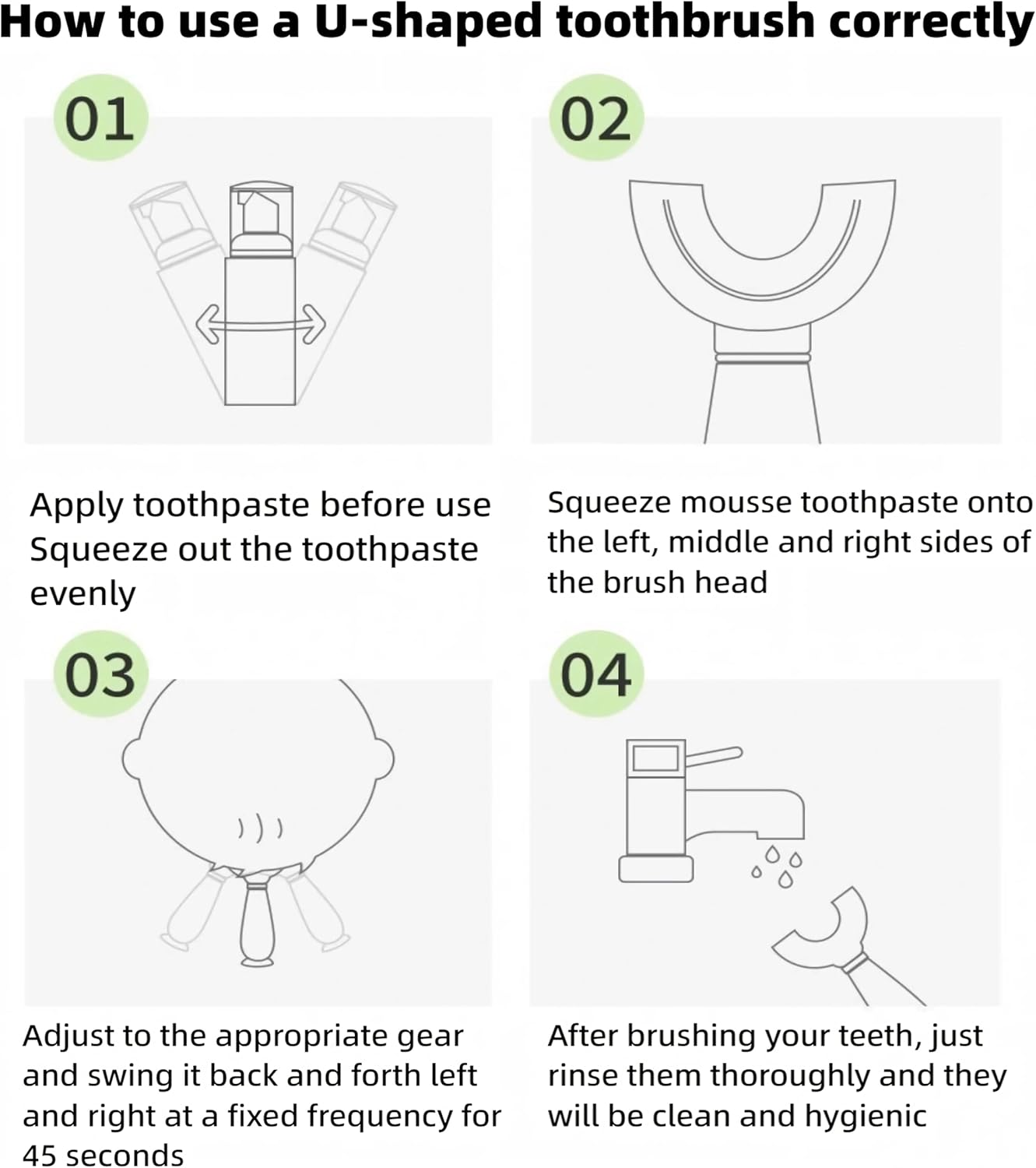 U-Shaped Children'S Toothbrush, Dinosaur Toothbrush Food-Grade Soft Silicone Toothbrush, 360&deg; Oral Cleaning Design for Infants (2-6 Years Old) (Light Purple)