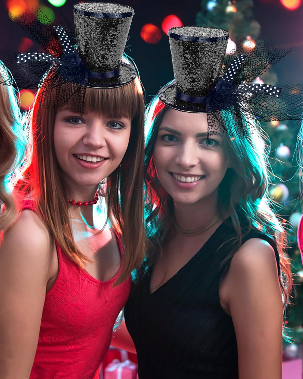 Mini Top Hat Headband Fascinator Tea Party Headpiece for Women Lady Gril 1920S Gatsby Party Costume Accessory image number 1