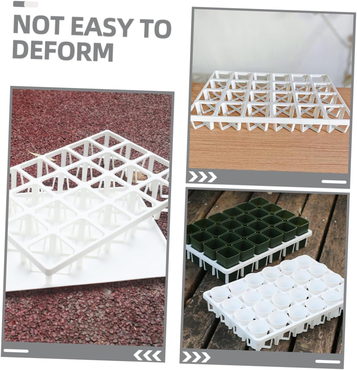 6Pcs Square Nursery Pot Rack Storage Stands for Seedlings and Sturdy Practical Planter Pot Holder High Bearing Capacity for Gardening Supplies image number 5