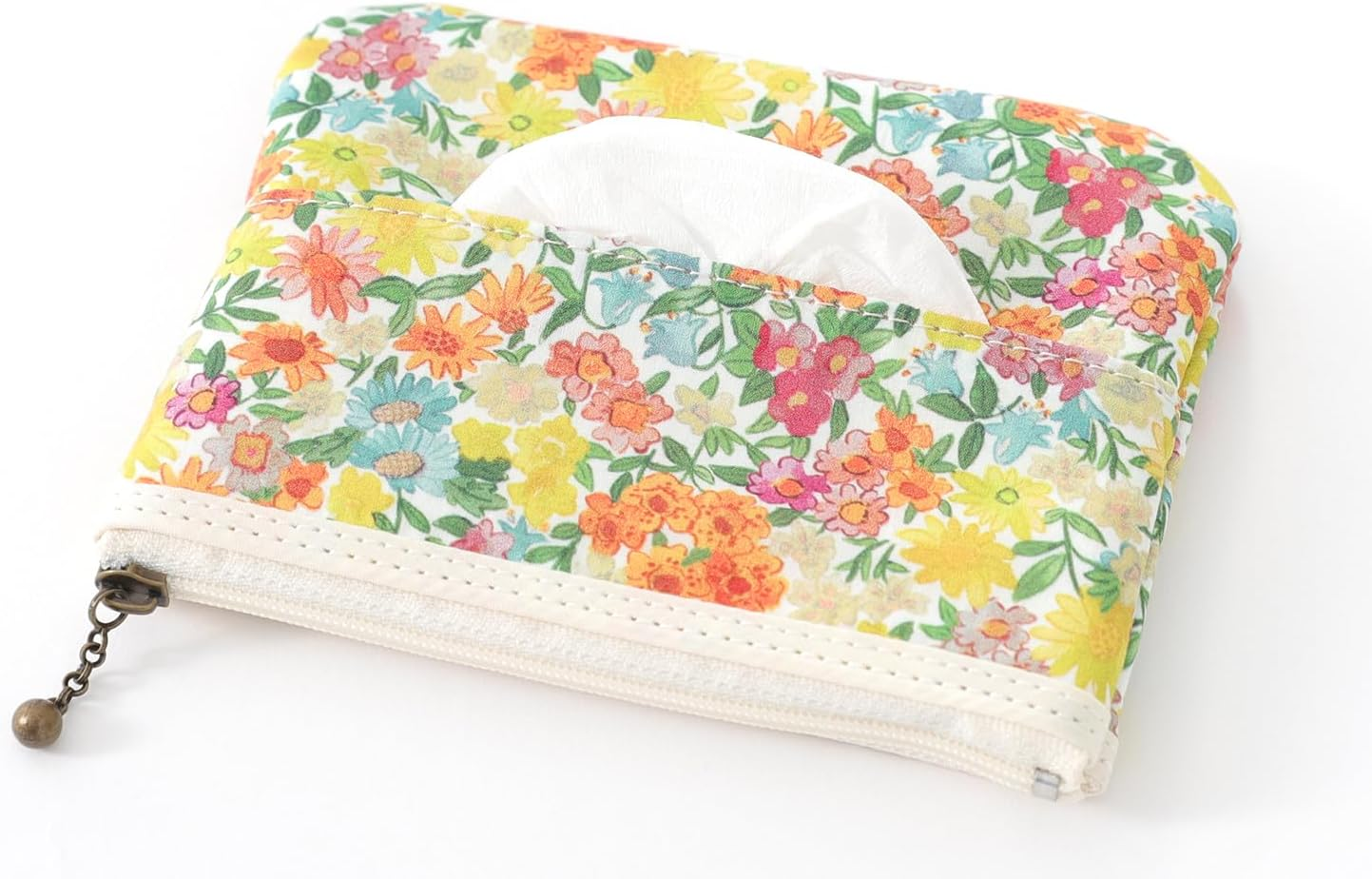 Ddintex Floret London Tissue Pouch 02 Sandra Spring Yellow 5.3 X 4.3 Inches (13.5 X 11 Cm) [With Liberty Print]