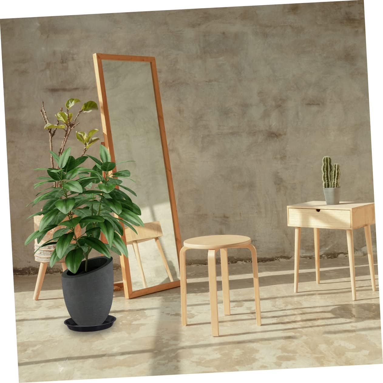 Kisangel 25Pcs Plastic Flower Pot Trays as Flowerpot Base for Indoor Plant Pot Ground Flowerpot Trays for Potted Plant image number 4