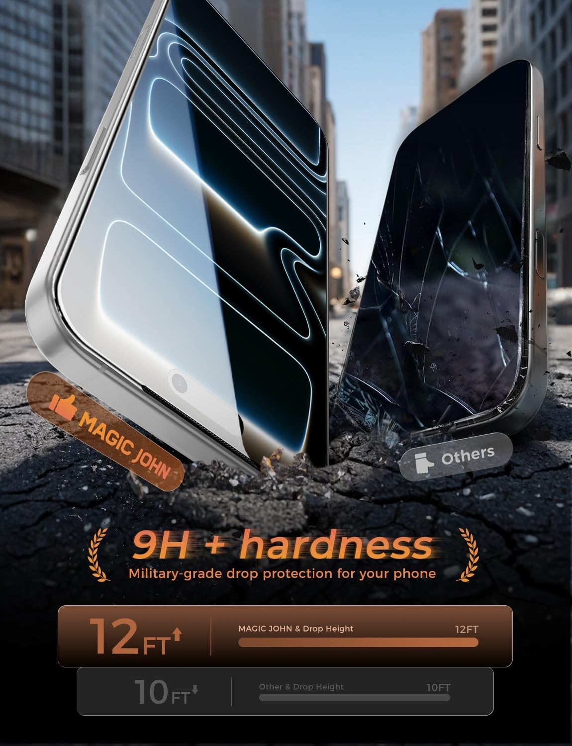 MAGIC JOHN 3Rd Gen Upgraded 2 Pack for Iphone 17 Pro Screen Protector 6.3 Inch, HD Clear, Shatterproof Tempered Film, Auto Dust-Elimination, Bubble Free, Easy Installation image number 2