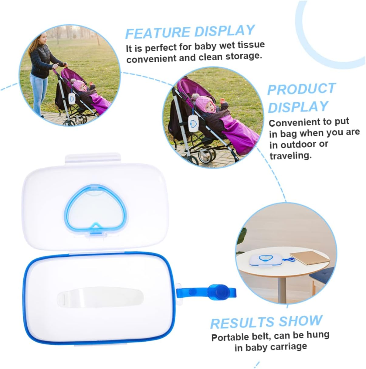 Abaodam 2Pcs Wipe Dispenser Safe Material Portable Reusable for Cribs Strollers image number 5