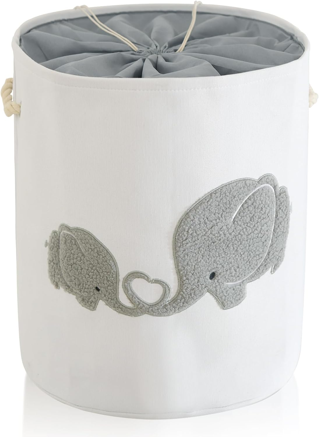 Inough Baby Hamper Extra Large Nursery Hamper, 58L Kids Toys Basket Laundry Basket for Baby'S Dirty Clothes Collapsible Storage Basket Canvas Clothes Hamper Toy Box Dorm Room Essentials for College image number 6