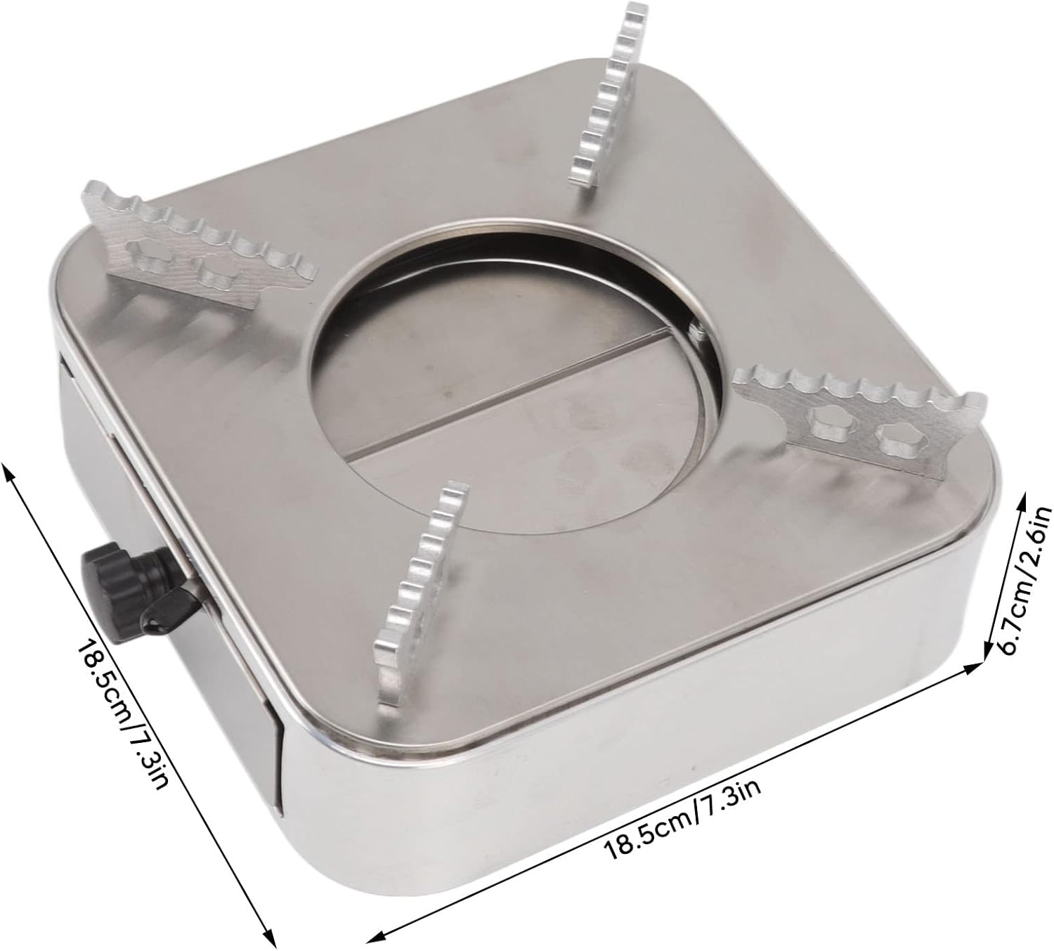 Alcohol Burner Stove Portable Camping Stove Stainless Steel Alcohol Eating Cooker Alcohol Heater for Home Hiking Drawer Structure image number 3