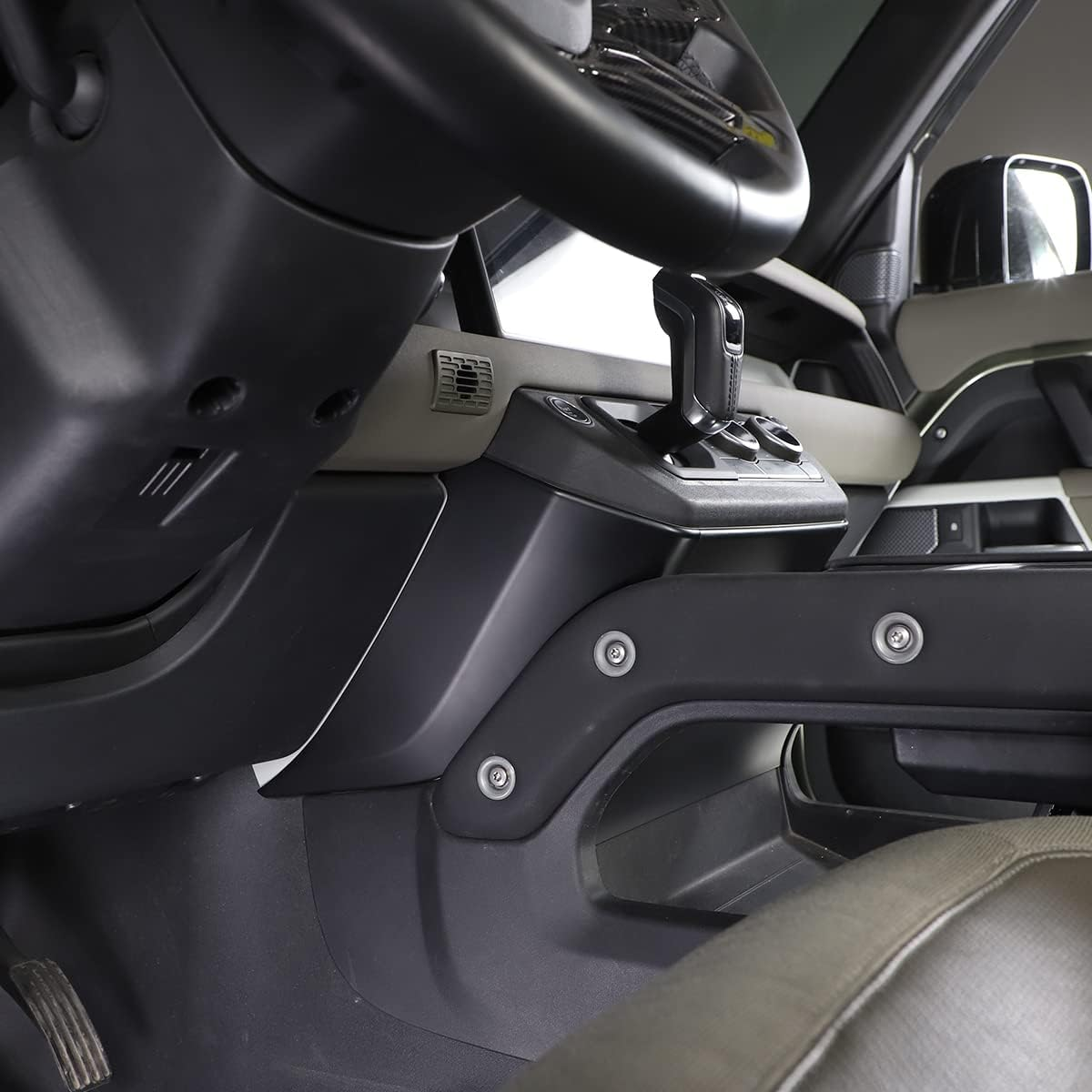 TINKI Auto Center Console Decorative Panel Compatible for Land Rover Defender 90 110 130 2020 2021 2022 2023 Car Indoor Decoration Cover Trim Interior Accessories (Style 1, Matte Black) image number 3