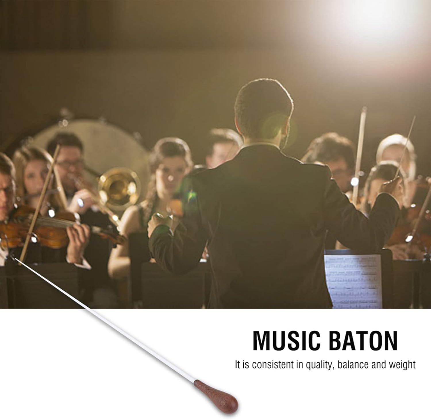 Conducting Baton, Wood and FRP Music Director'S Baton, 15.35 Inch Music Baton, Musical Accessories for Symphonic Leader for Band Leader image number 2
