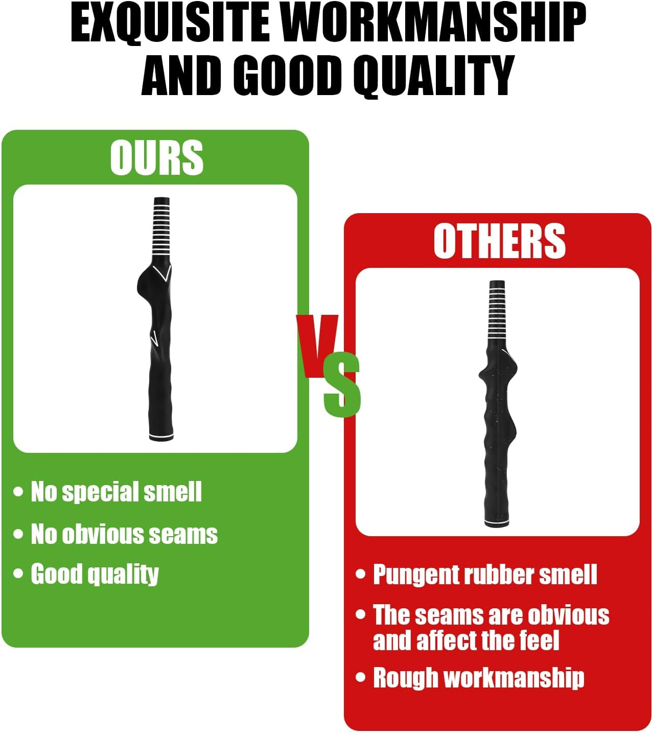 Gosknor Right-Hand Golf Training Grip, Anti-Slip Rubber Swing Trainer, Zebra Pattern, 2.8Cm Diameter, Black image number 5