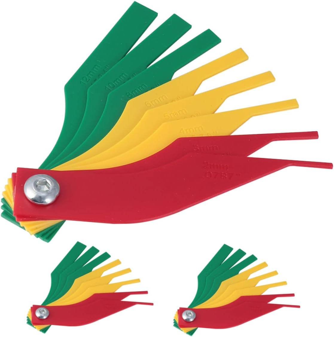 PENIKOKO 3Pcs Brake Pad Measuring Instrument Combination Gauge for Car Brake Pad Thickness Measurement Tool Scale for Lining image number 5