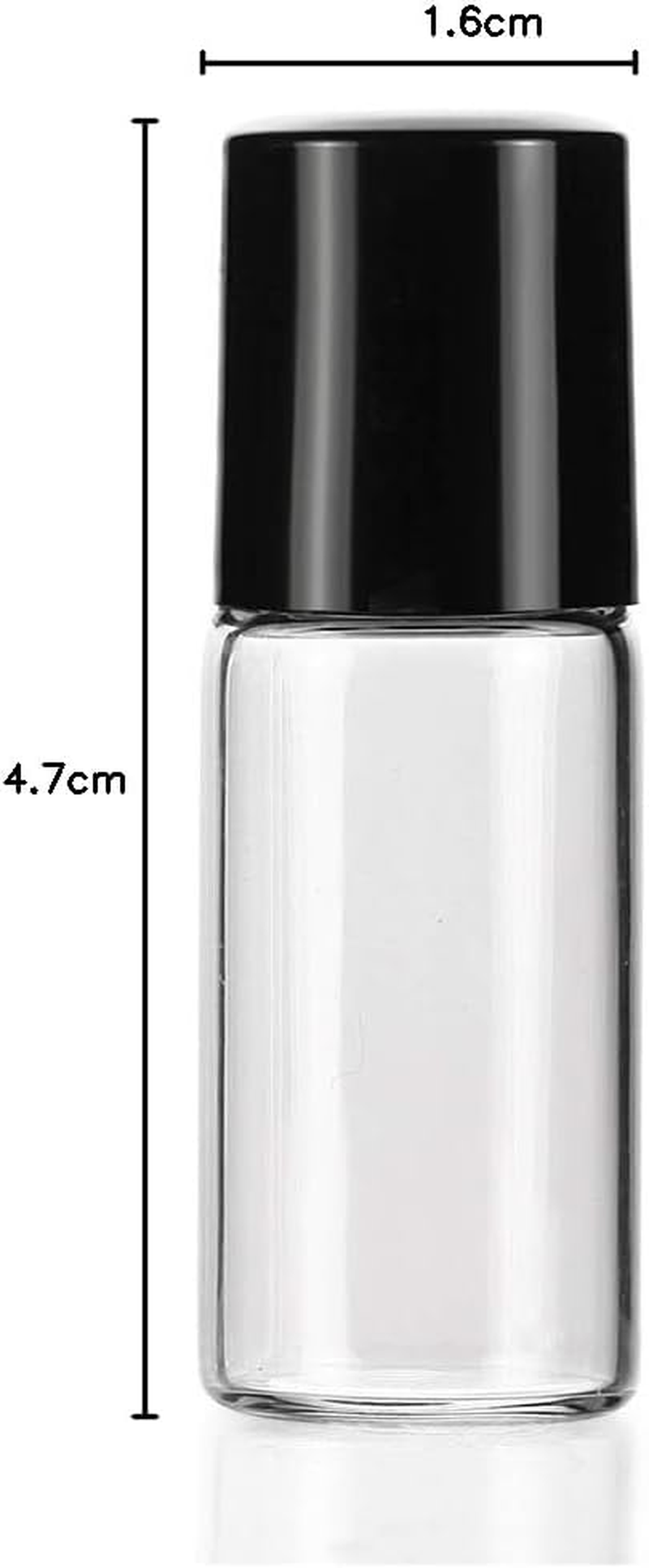 50 Pack 3Ml Clear Glass Sample Vials for Essential Oils, Empty Roller Bottle with Stainless Steel Ball - 3/4 Dram Perfume Roll on Container - Funnel, Opener, Dropper Included image number 4