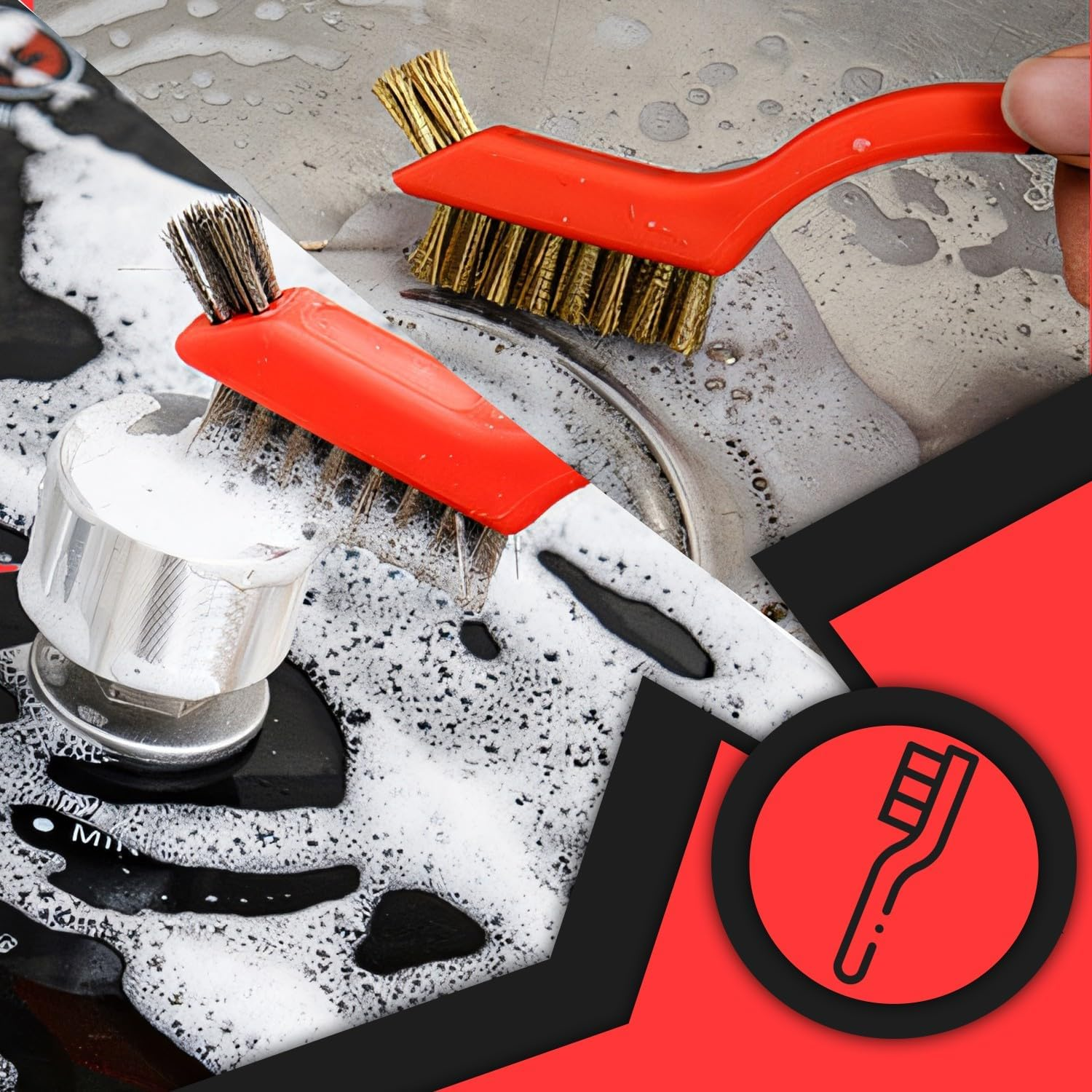 Retoo Car Cleaning Set 19 Pieces Car Care Set Detailing Brush Cleaning Brushes Microfibre Cloth Rim Brush Wash Set for Interior and Exterior Car Air Vent Dashboard Motor Wheels