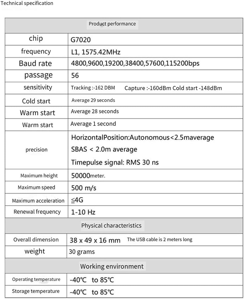 VK-162 GPS Receiver Module Navigation Positioning Module with Built-In Antenna and USB Interface for Precise Navigation Easy Install Easy to Use image number 2