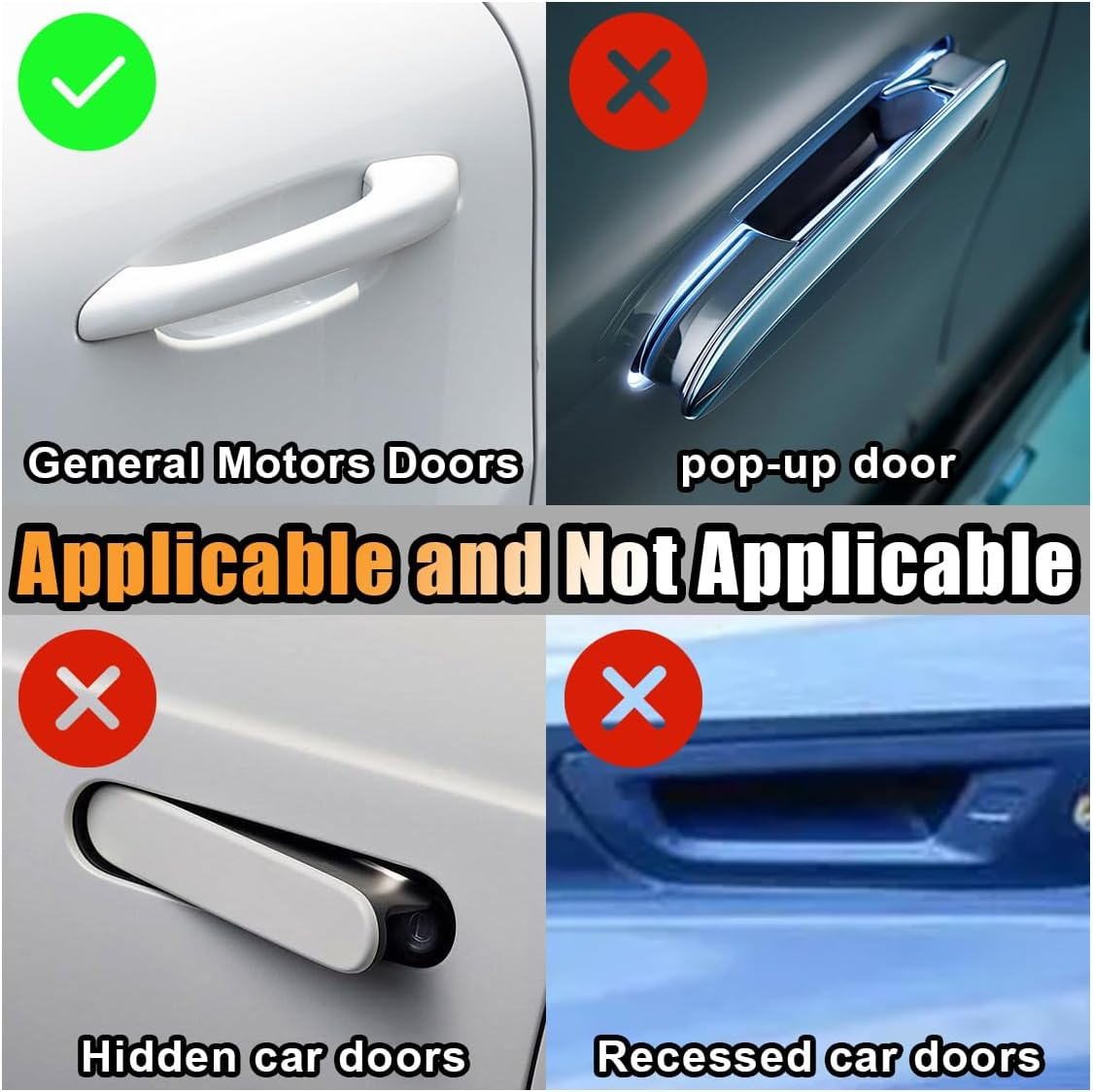 10PCS Bling Car Door Handle Anti-Scratch Sticker, Bling Car Door Handle Sticker, Universal Car Doors Handles Protective Cover, Shiny Rhinestone Auto Decor Accessories for Women (Pink) - Black image number 4