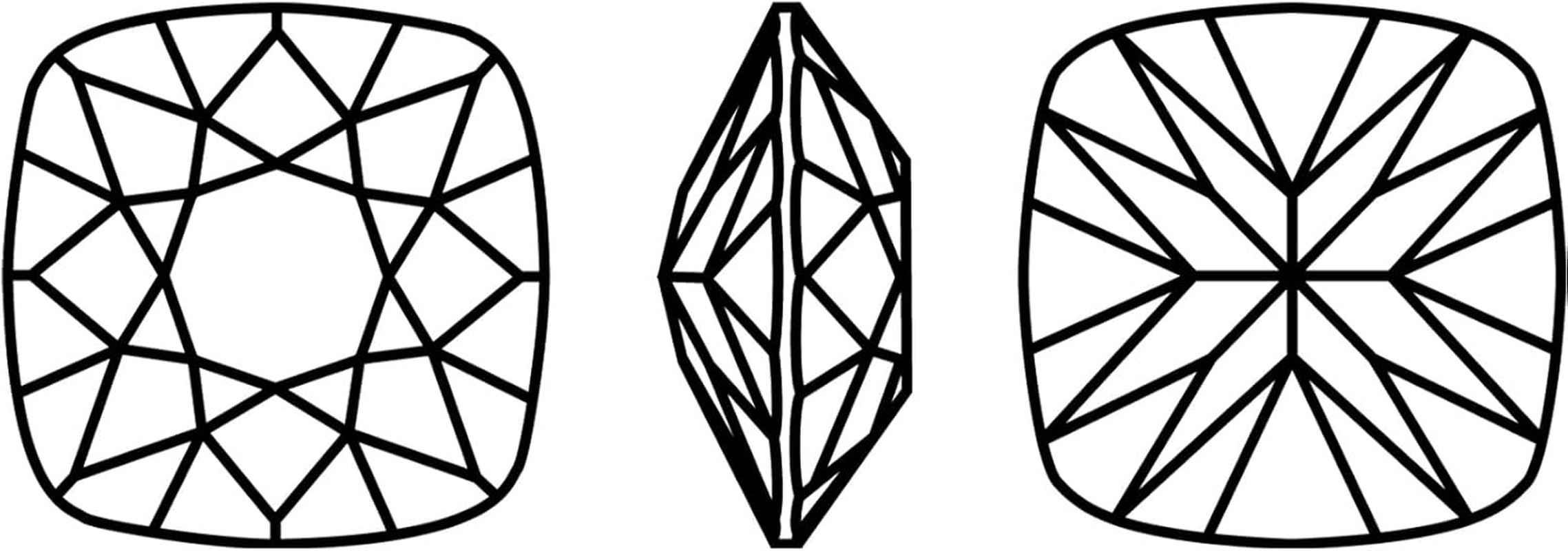 AURORA Crystal round Square-V-Cut 12Mm Sapphire 10Pcs image number 3