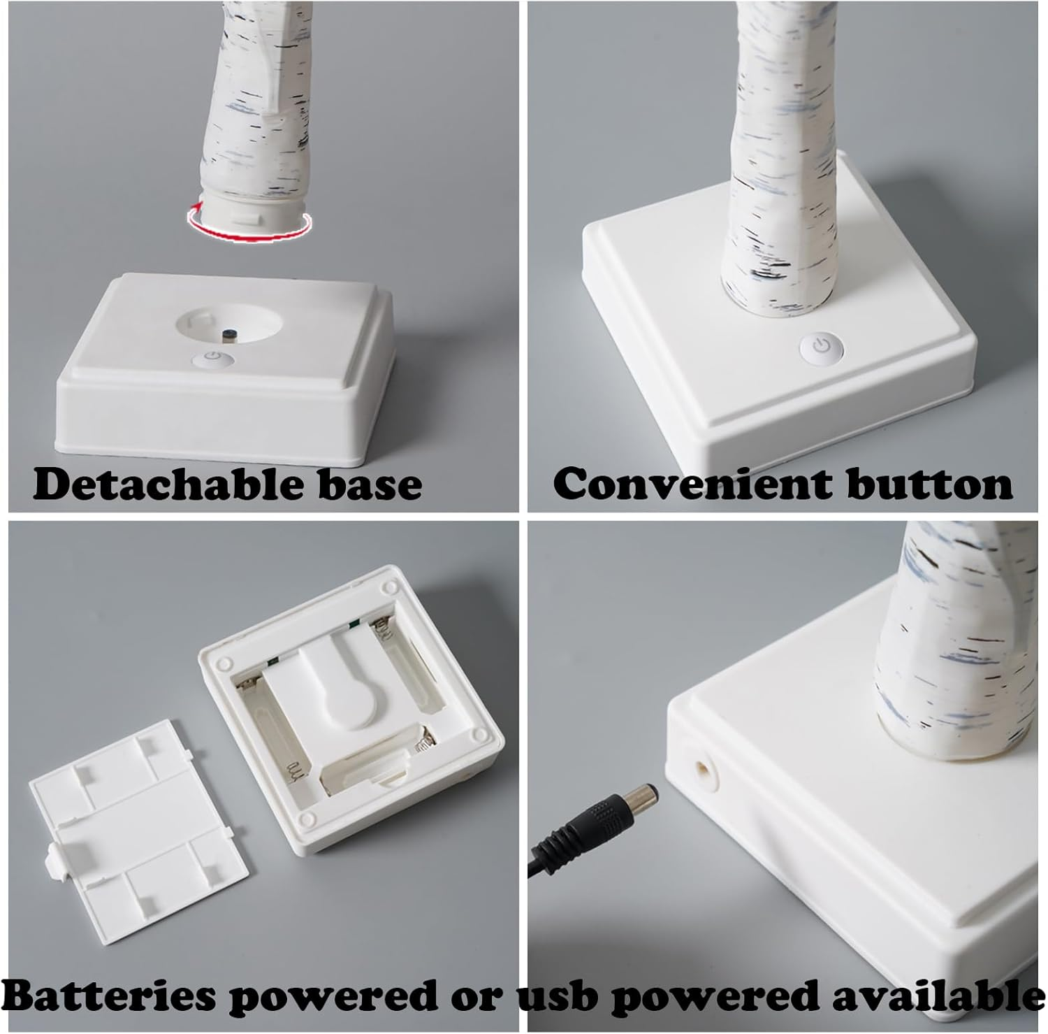 Christmas Decorations Indoor Birch Tree Light with Light Leds Battery Powered Timer for Christmas, Money Trees for Winter Wedding Desk Table Top Mantel Home Easter Decor 60Cm Height (White-1Pack) image number 3