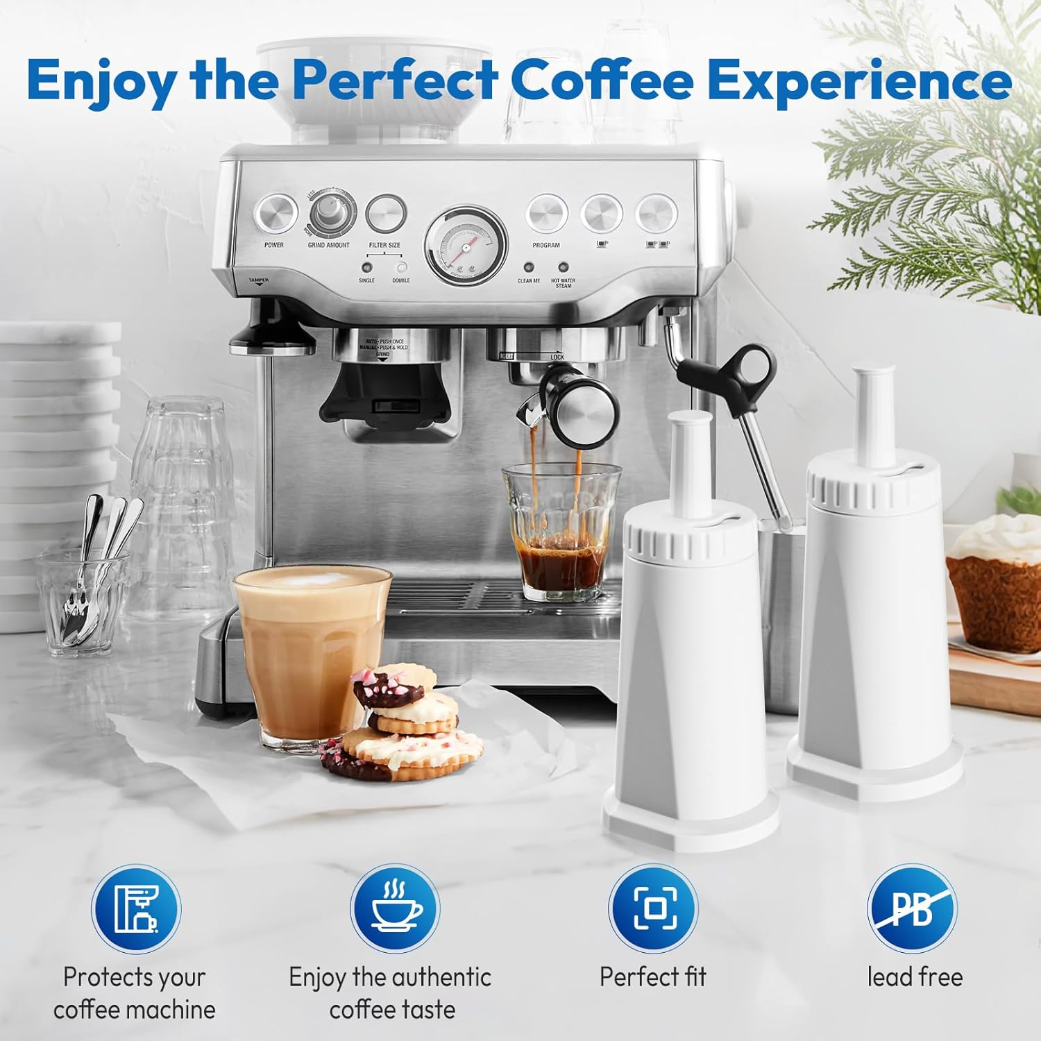 Molifal Water Filter Replacement for Breville BES880, BES878, BES990, BES980, BES920 - Compatible with Claroswiss BES008WHT0NUC1 (3) - 3 image number 6