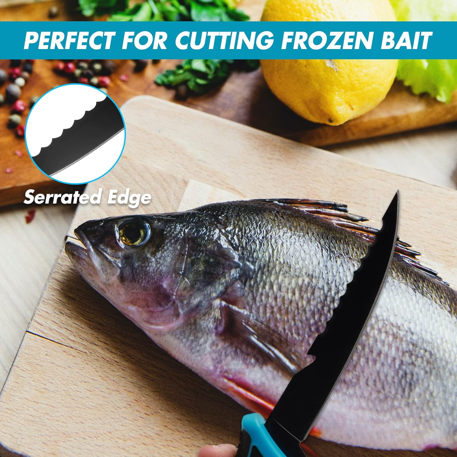 FLISSA Fillet Knife Set, Bait Knife with Knife Sharpener, Protective Sheath, Belt Clip, Portable Pouch & Corrosion Resistant Coating Blade, Professional Fishing Knife for Filleting and Boning(4-Piece) image number 2