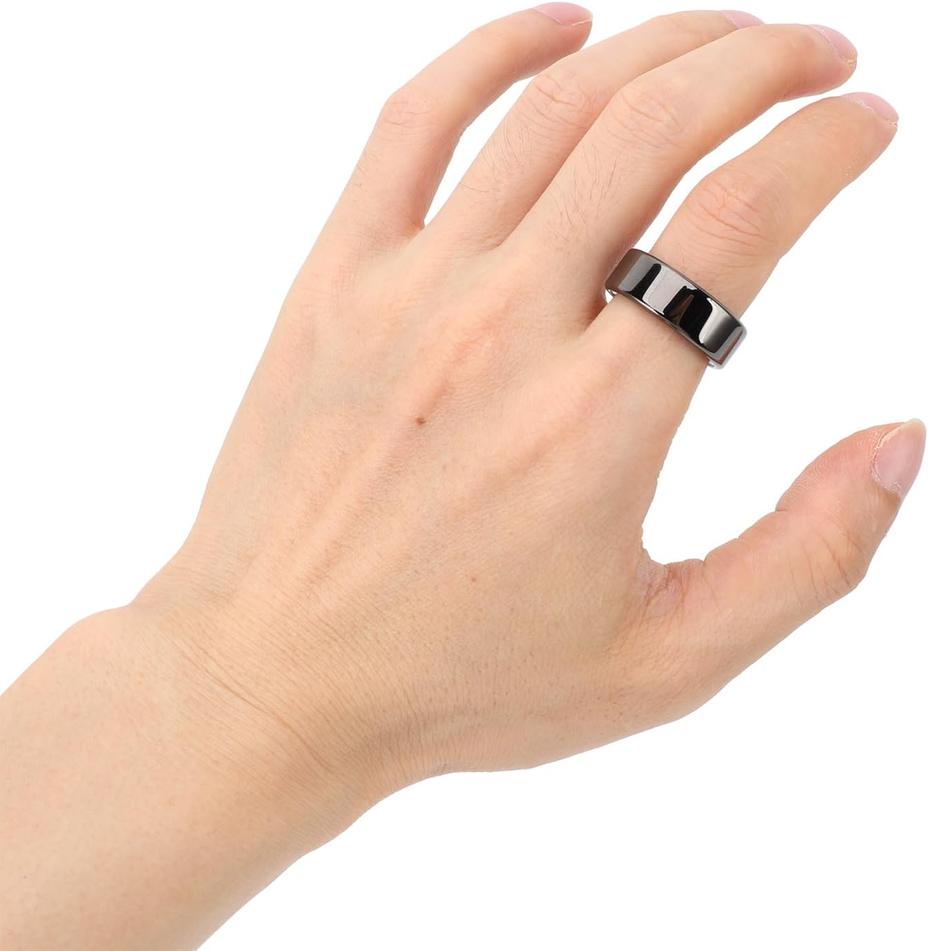 Smart Ring Fitness Tracker Waterproof Sleep Tracking 24/7 Activity Monitor 5-7 Days Battery Life Black Size 8 image number 5