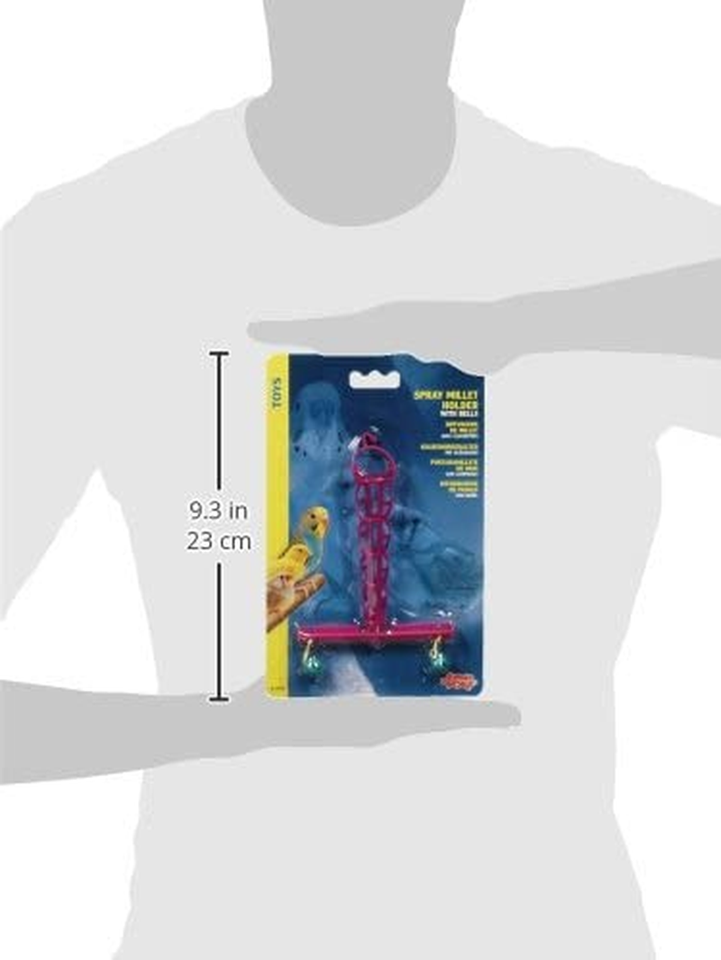 Living World Spray Millet Holder with Bell Bird Toy image number 1