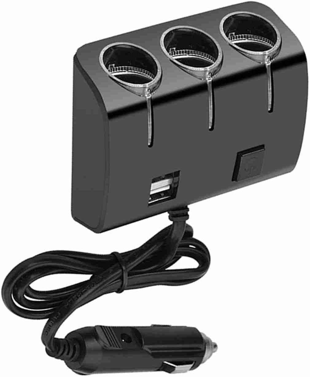 Depisuta 3 Way Car Cigarette Lighter Splitter, 120W High Power Dual USB Charger Adapter with LED Blue Light Indicator, Ideal for Smartphones Tablets Car Vacuum Cleaner image number 6