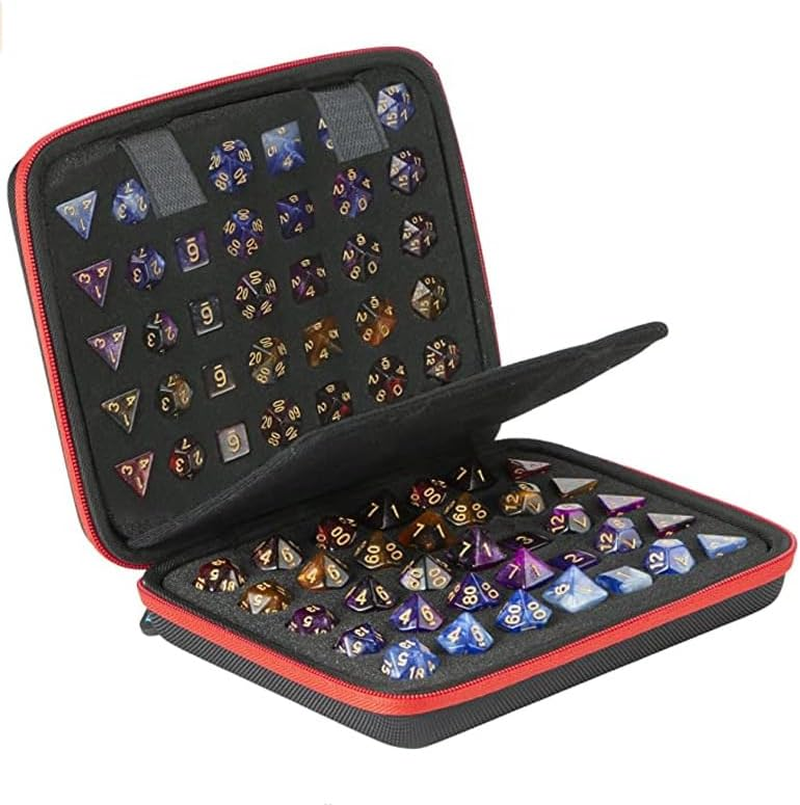 ZIENVE DND Dice Case with Removable Slotted Tray, Dice Storage Case for Dungeons and Dragons RPG MTG Table Games image number 2