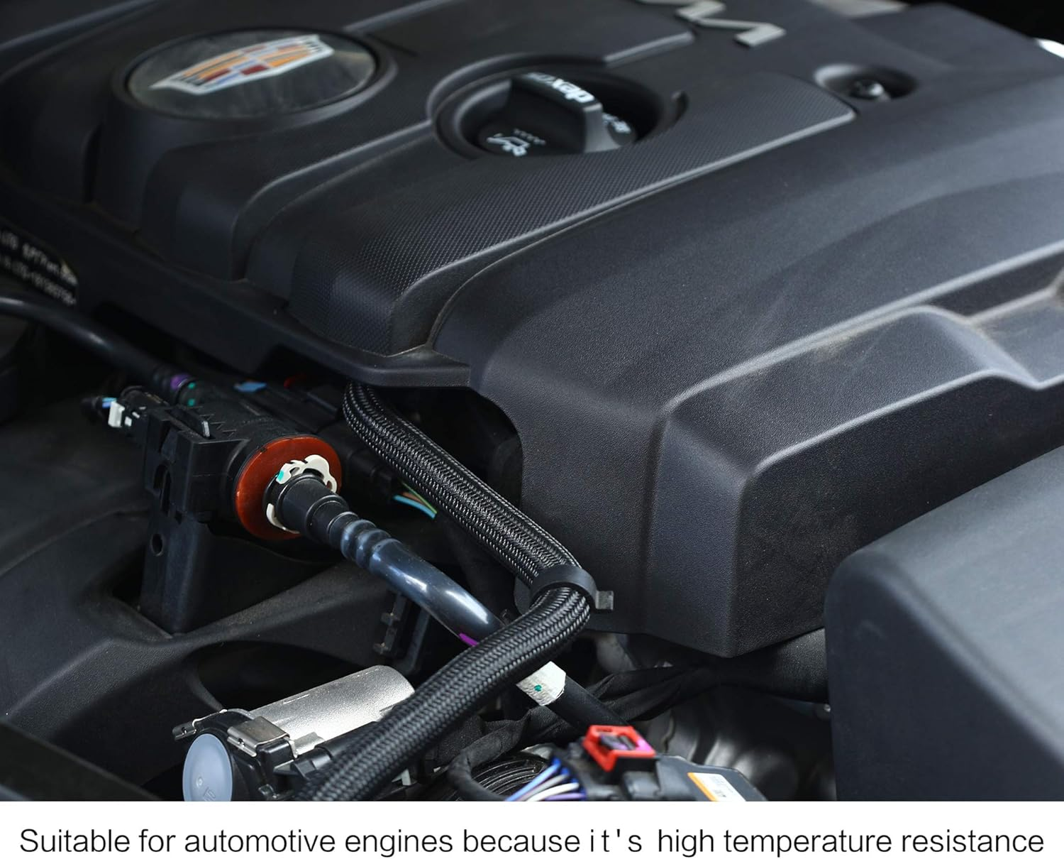 100Ft - 1/2 Inch PET Expandable Braided Sleeving &ndash; Black &ndash; Alex Tech Braided Cable Sleeve image number 4