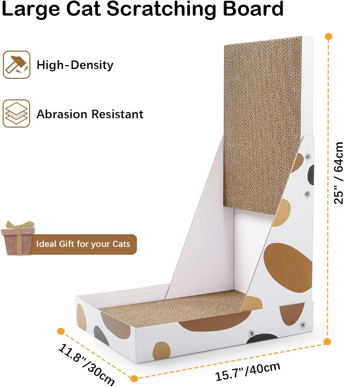 NATUYA Cat Scratcher Cardboard Lounge Bed, (25"X15.7"X11.8") image number 5