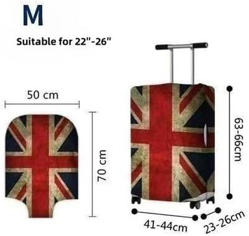 Fonefunshop Union Jack Elasticated Protective Skin Cover for Medium 22" - 26" Suitcase, Red White Blue image number 4