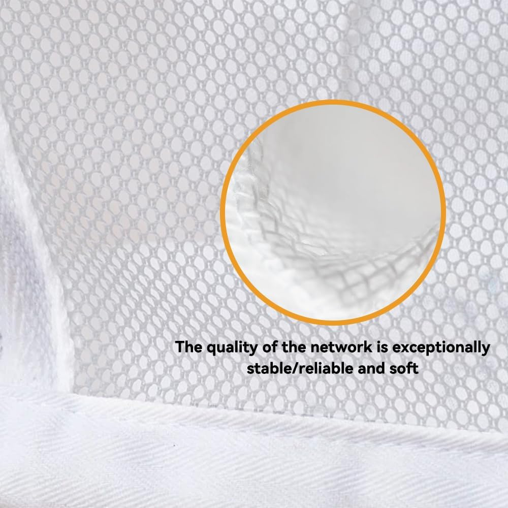 Baby Breathable Mesh Liner Fits Full-Size Cribs,Classic Collection 3Mm Mesh, Four-Sided Slatted and Solid Back Cribs &ndash; Anti-Bumper (White) image number 5