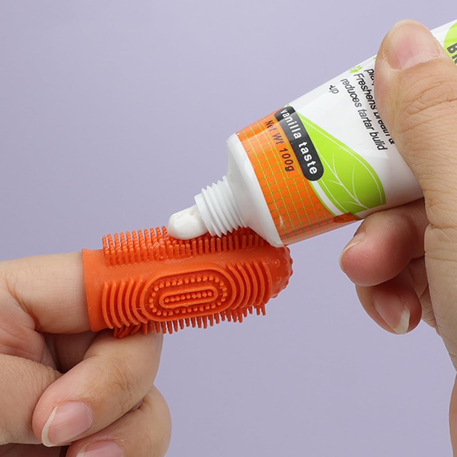 Pack of 10 Dog Toothbrush Dog Finger Toothbrush 360&ordm; Surround Toothbrush Cleaning Toothbrush for Dogs Cats Silicone Pets Finger Teeth Brush for Dental Care Oral Hygiene Orange image number 5