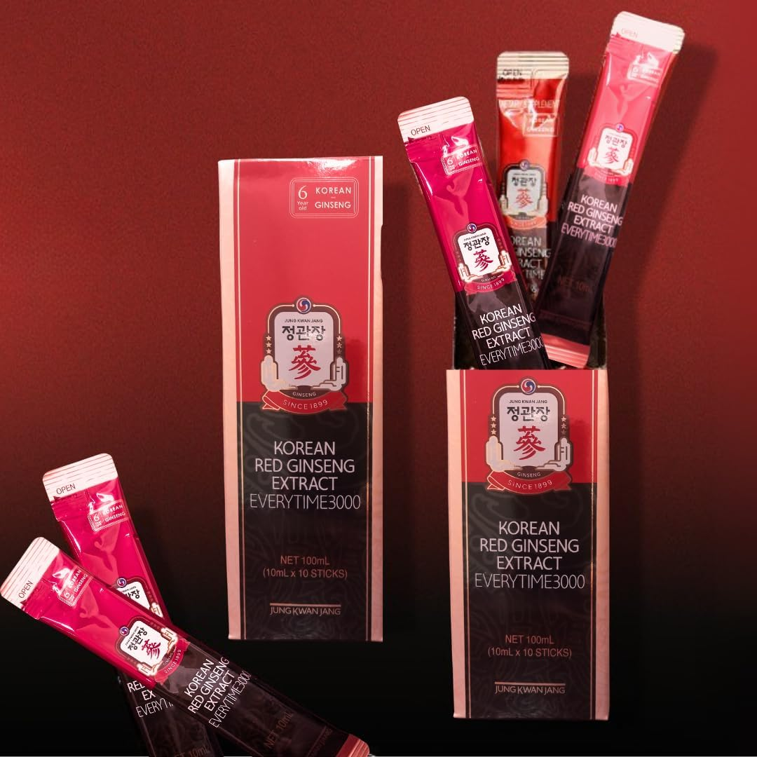 Jung Kwan Jang Korean Red Ginseng Extract Stick Everytime 3000Mg 10Ml X 10 Sticks image number 3