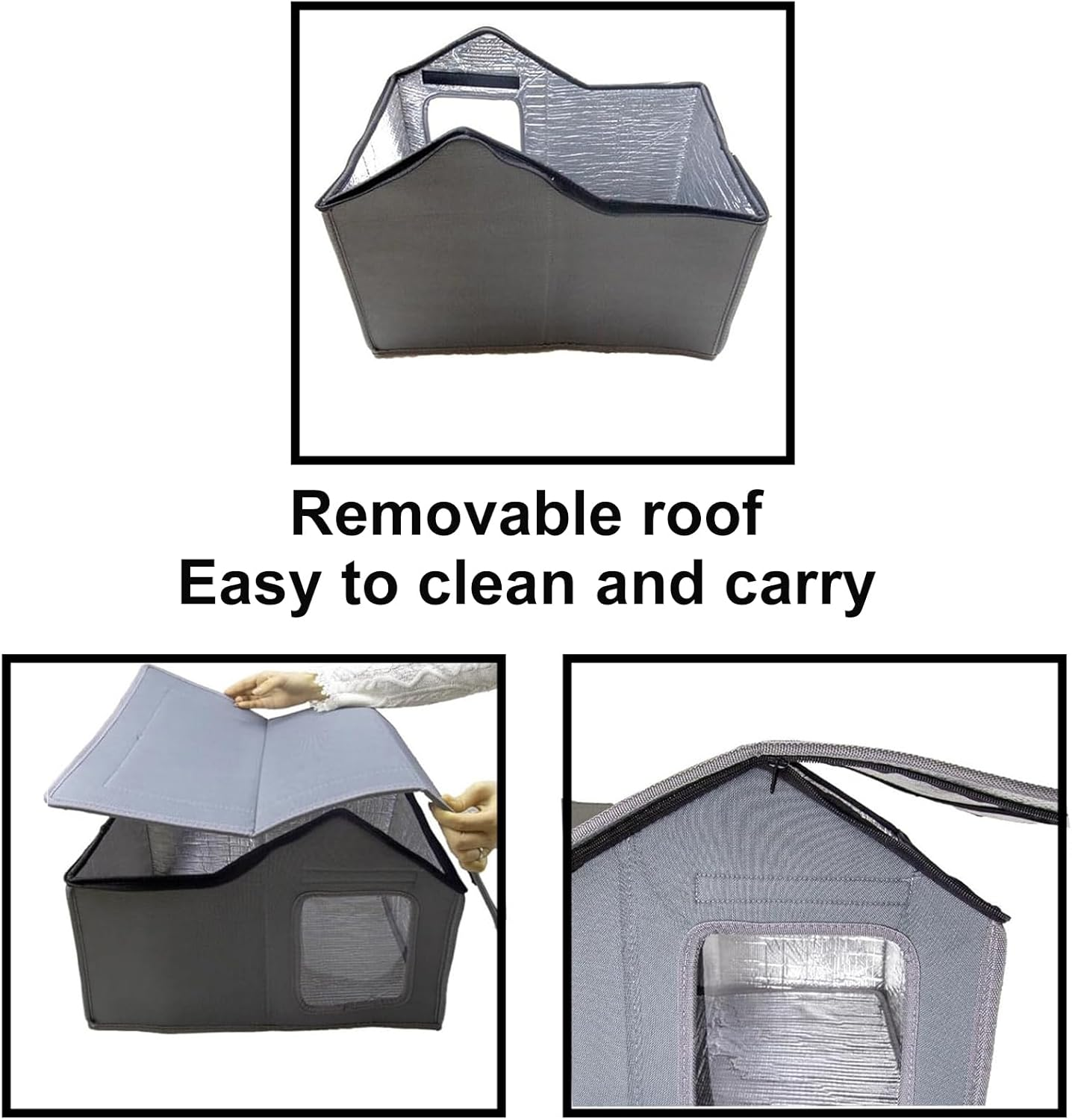 Cooling Cat House | Cooling Cat House for Summer Outdoor - Foldable Crate with Ice Packs Kitten Accessories Pet Supplies for Dog Kennel Beach Summer Camping image number 2