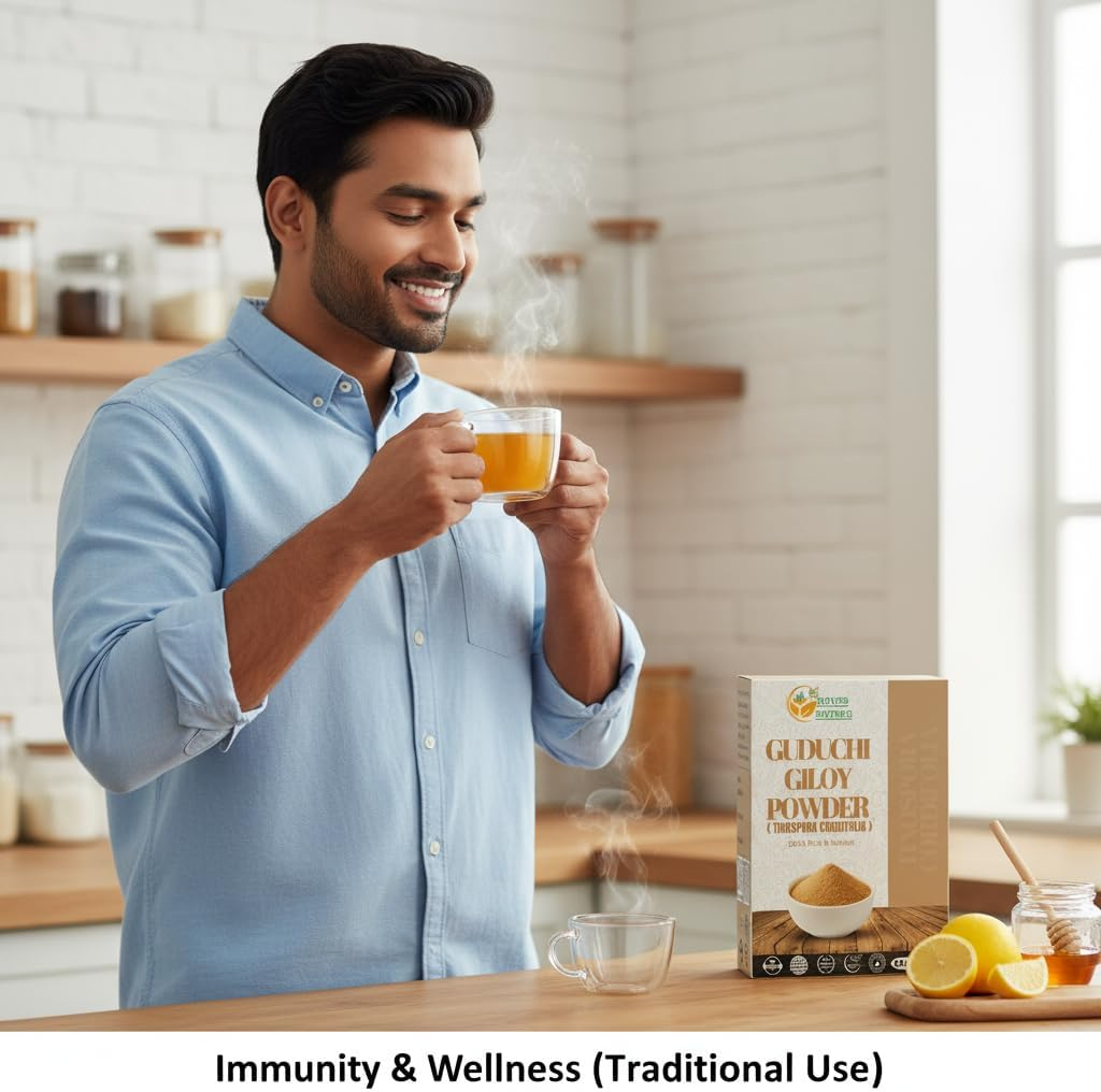 Herbs Botanica Guduchi Powder USDA Organic Neem Giloy Powder | Tinospora Cordifolia | Herbsl Supplement for Immune Support, Digestion 5.3 Oz / 150 GMS image number 5