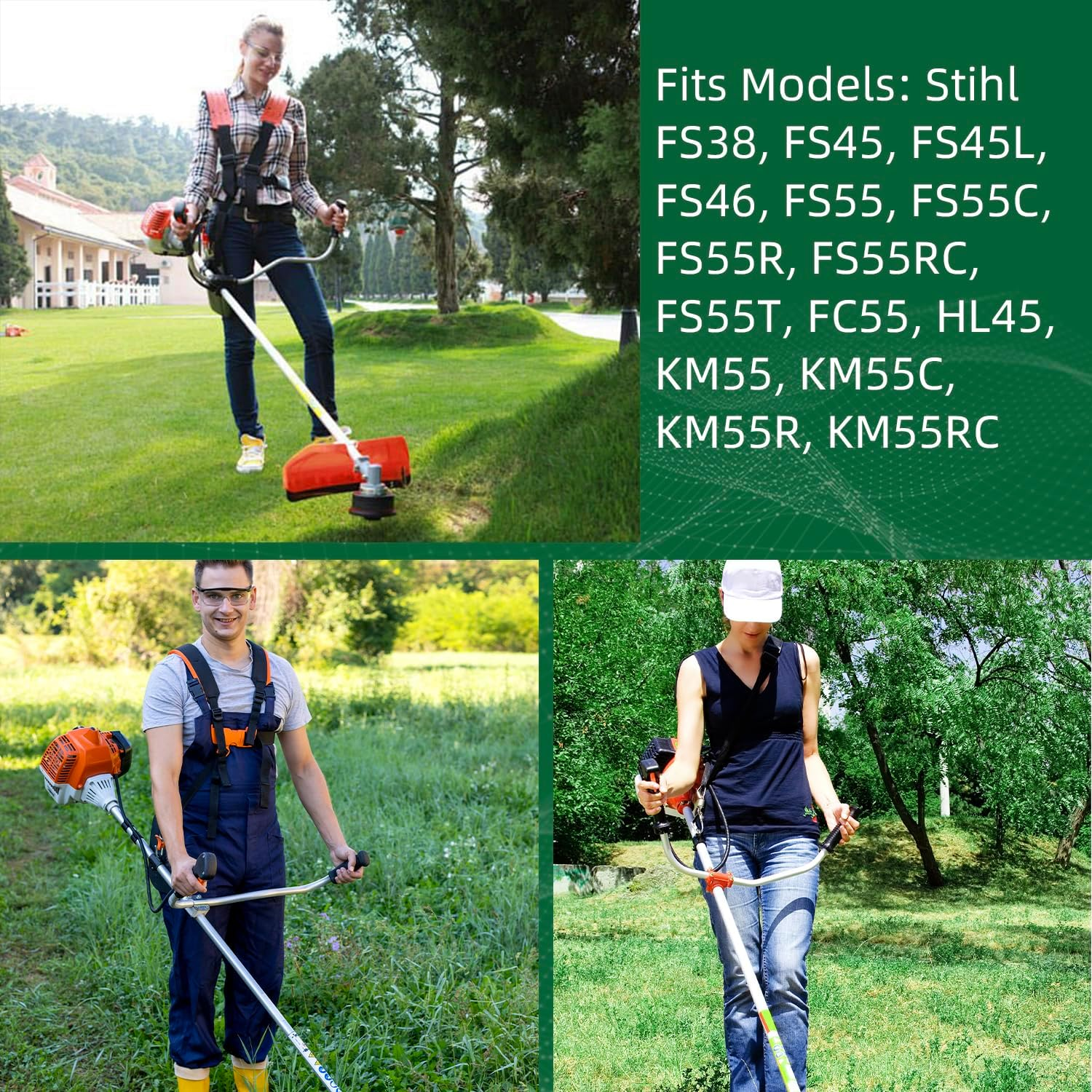 Shiosheng RECOIL PULL STARTER ASSEMBLY for Sthil FC55 FS38 FS45 FS46 FS55 FS55C FS55RC HL45 KM55 4140 SERIES Trimmer 41401904009 4140 190 4009 image number 2